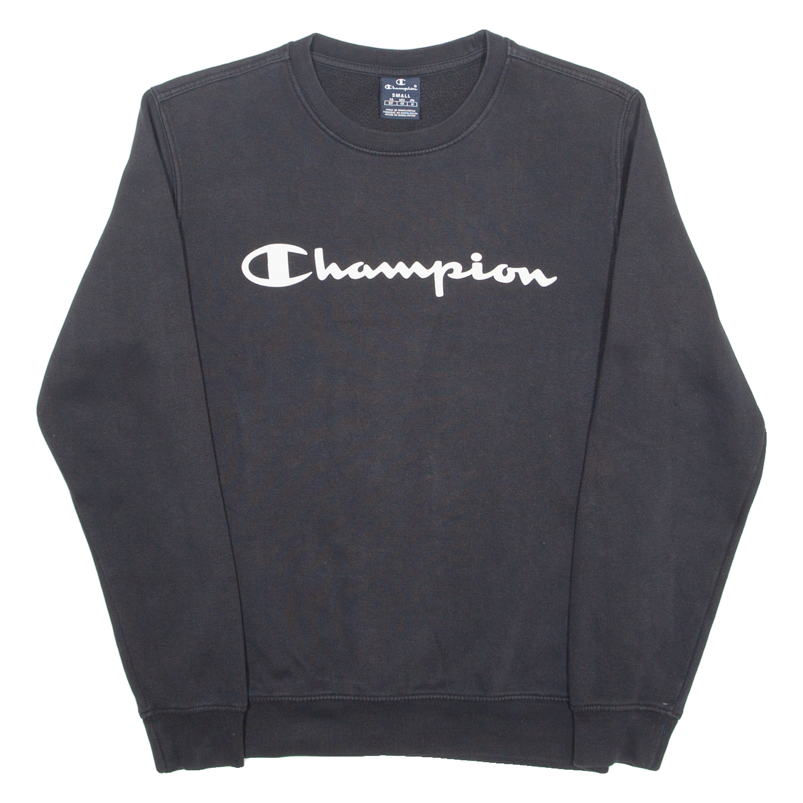 CHAMPION Mens Sweatshirt Black Crewneck S Refurbished - N/A refurbished available on Cerqular