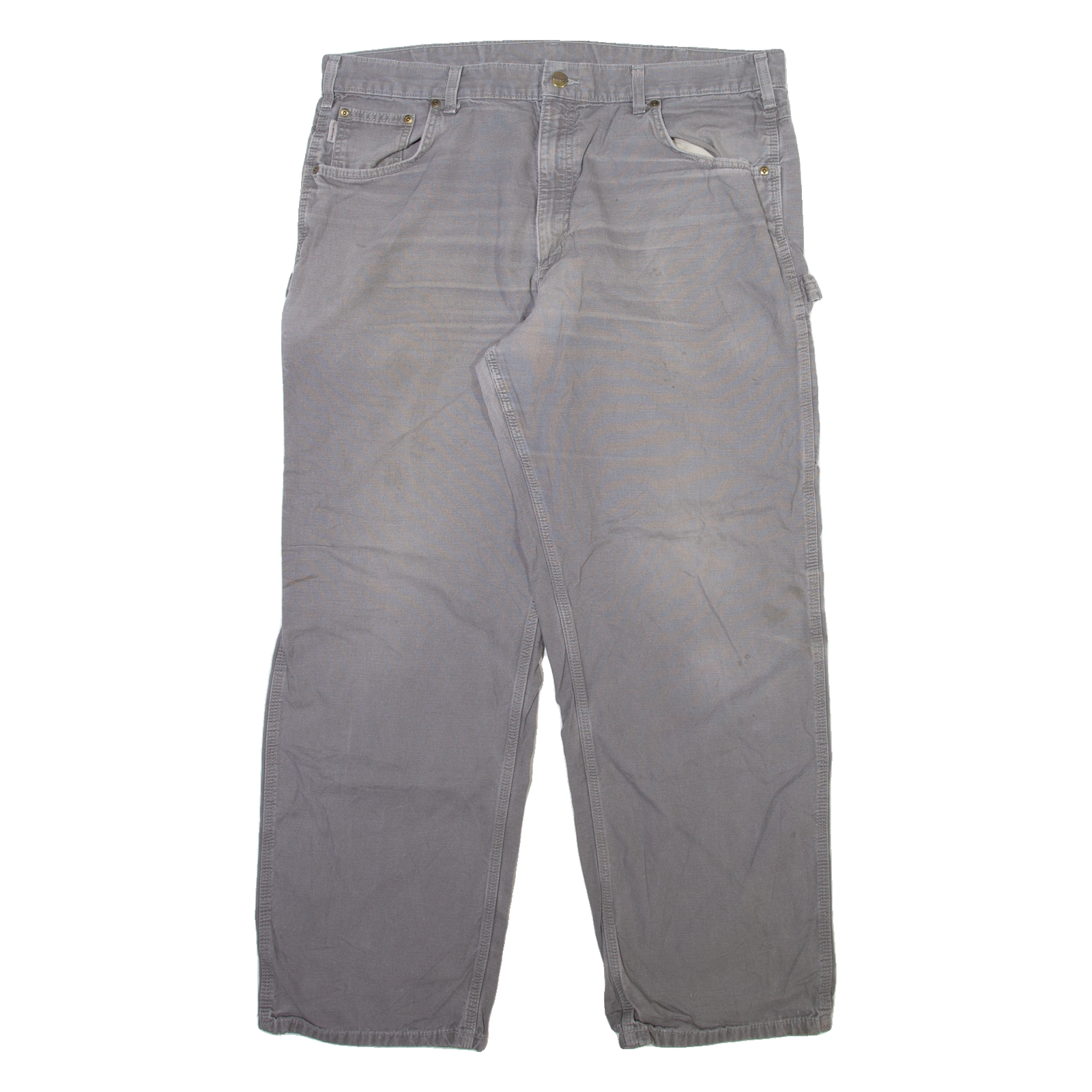 CARHARTT Carpenter Mens Trousers Grey Loose Straight W40 L32 Refurbished - N/A refurbished available on Cerqular