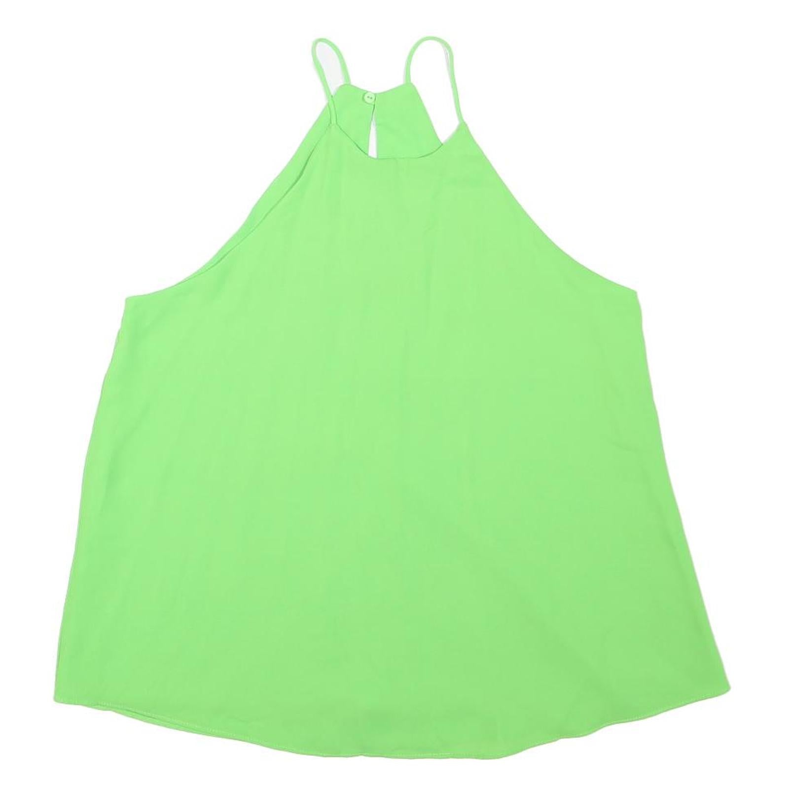 ZARA Womens Green Sleeveless Halter Neck Top XS Lightweight Summer Refurbished - N/A refurbished available on Cerqular