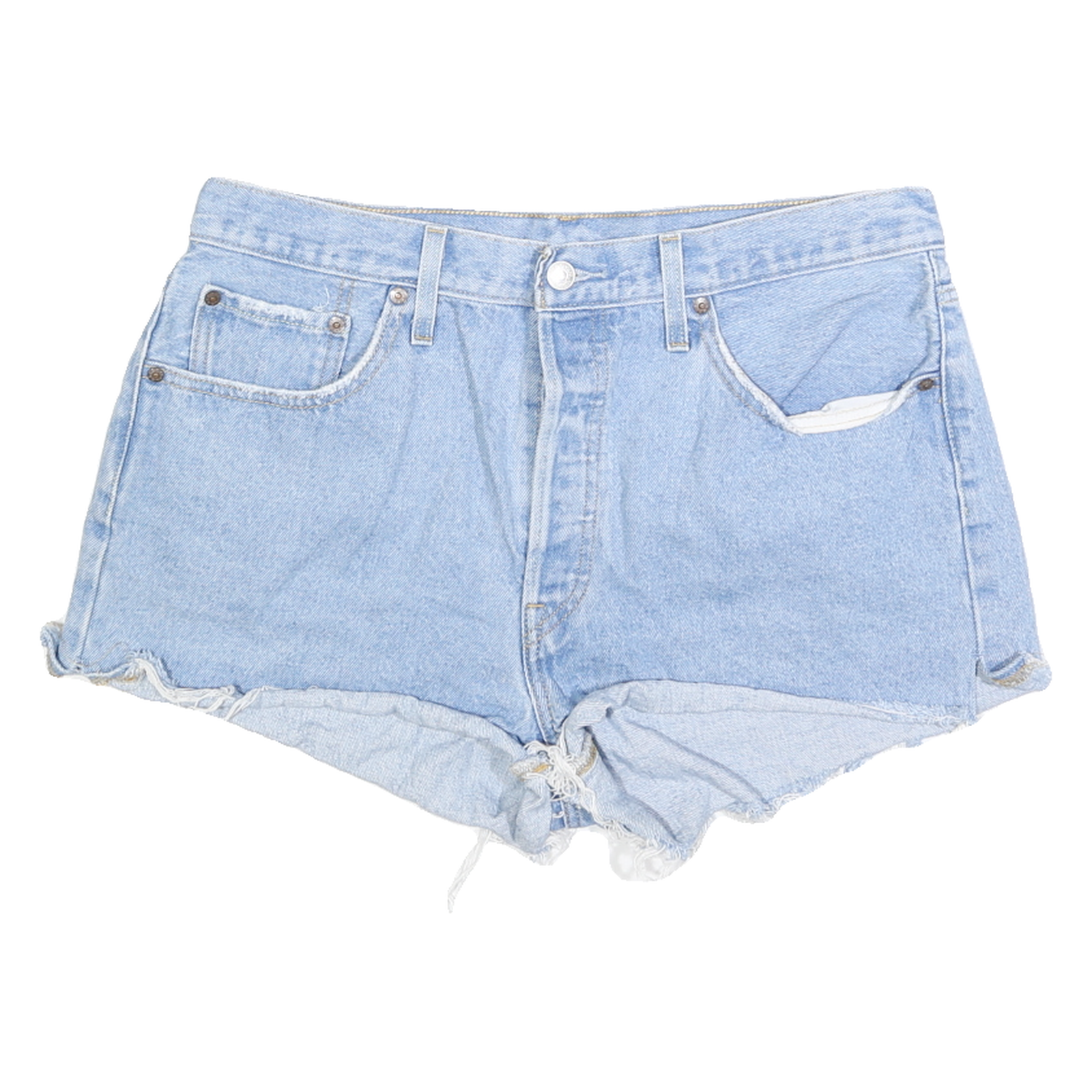 LEVI'S Womens Denim Blue Cut-Off Shorts M W33 Casual Summer Style Refurbished - N/A refurbished available on Cerqular