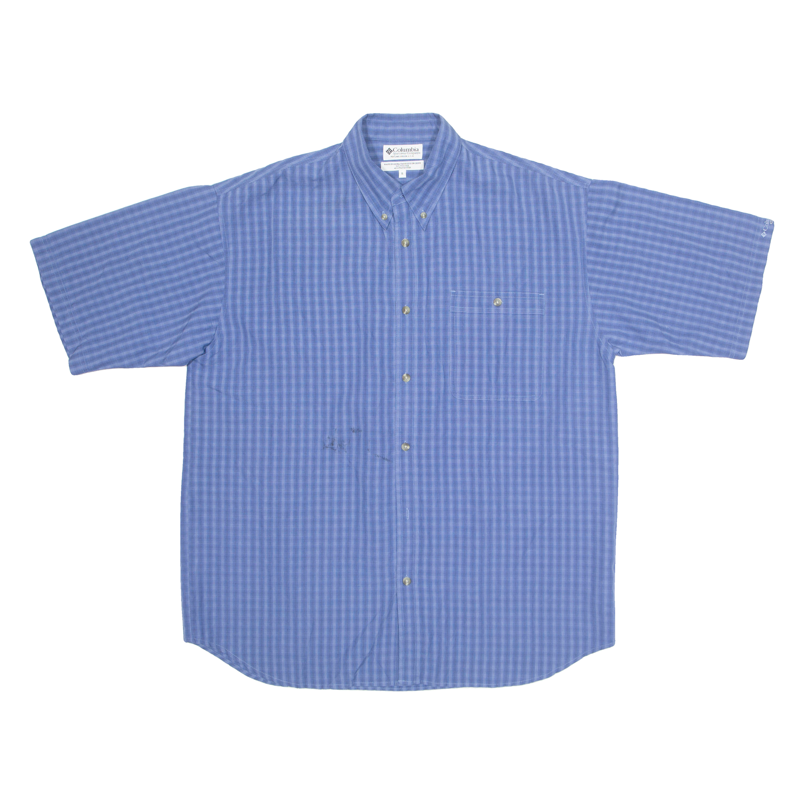 COLUMBIA Mens Shirt Blue Check XL Refurbished - N/A refurbished available on Cerqular
