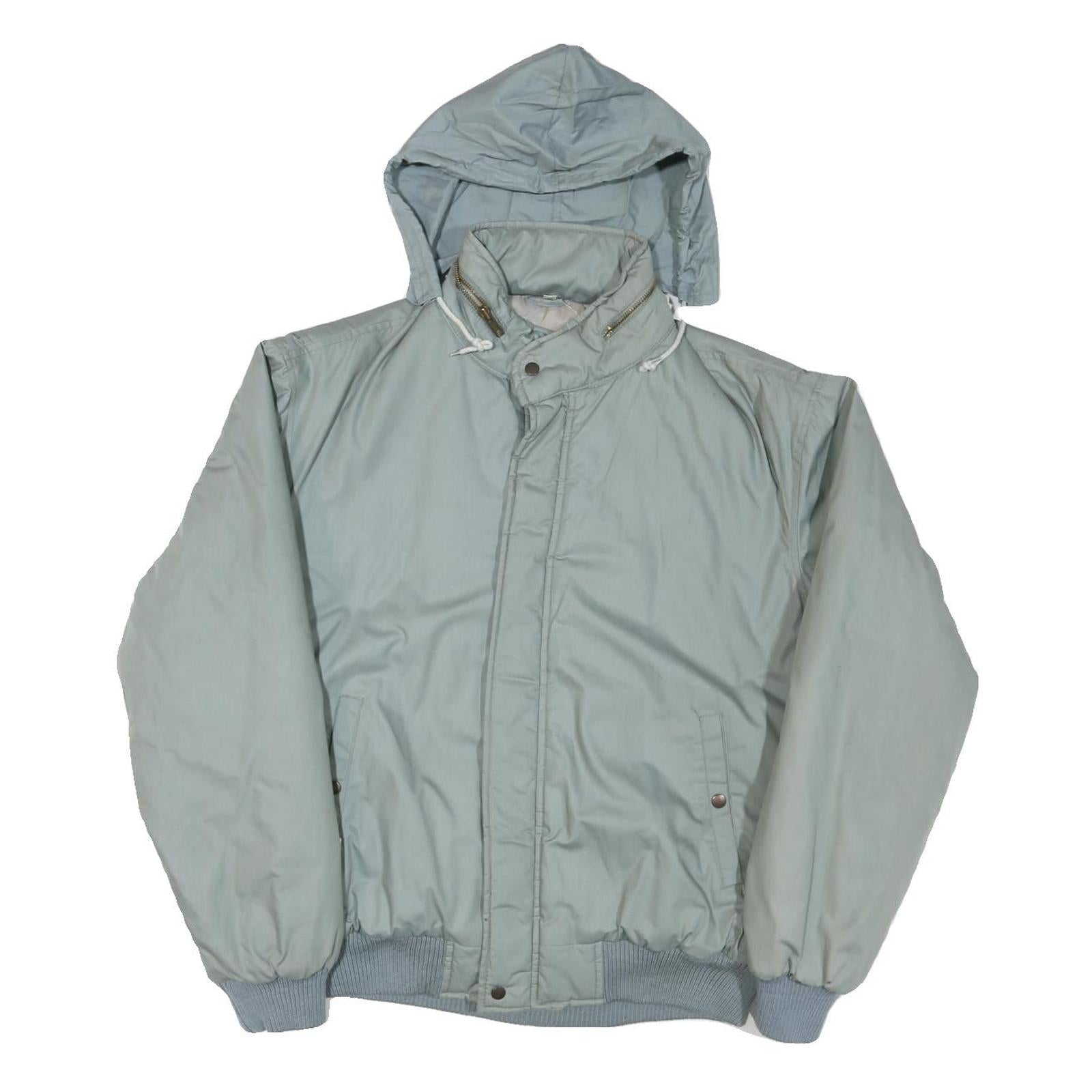 Womens Light Grey Zip Hooded Nylon Jacket XL Casual Outdoor Bomber Style Refurbished - N/A refurbished available on Cerqular