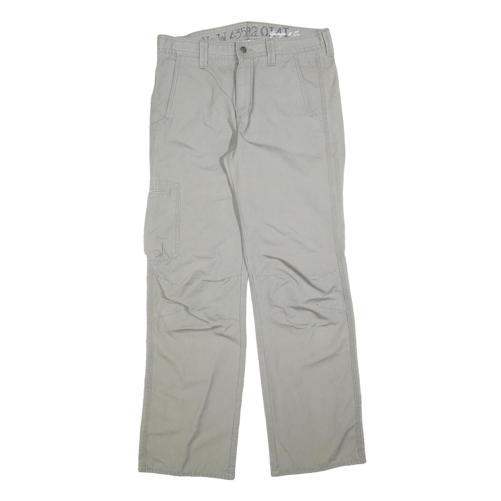WE Mens Cotton Blend Beige Regular Fit Straight Leg Trousers W32 L32 Casual Refurbished - N/A refurbished available on Cerqular