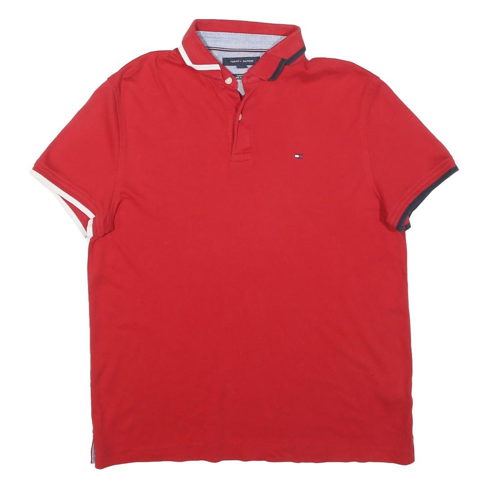 Buy TOMMY HILFIGER Mens Red Short Sleeve Plain M Cotton Blend Polo Shirt Casual Refurbished - $33.79 TOMMY HILFIGER Mens Red Short Sleeve Plain M Cotton Blend Polo Shirt Casual Refurbished - N/A refurbished available on Cerqular