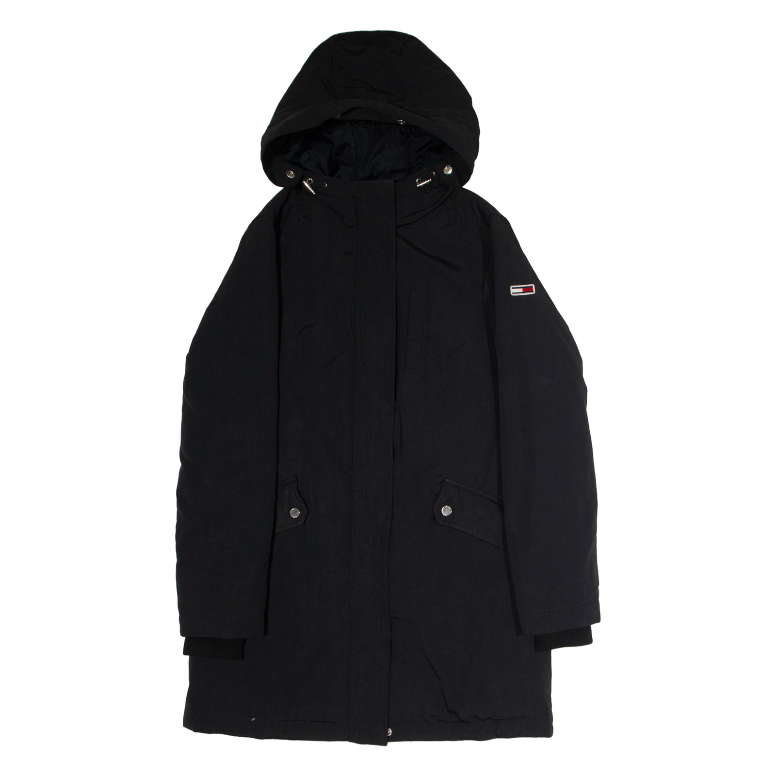 TOMMY JEANS Womens Puffer Coat Black Hooded XS Refurbished - N/A refurbished available on Cerqular