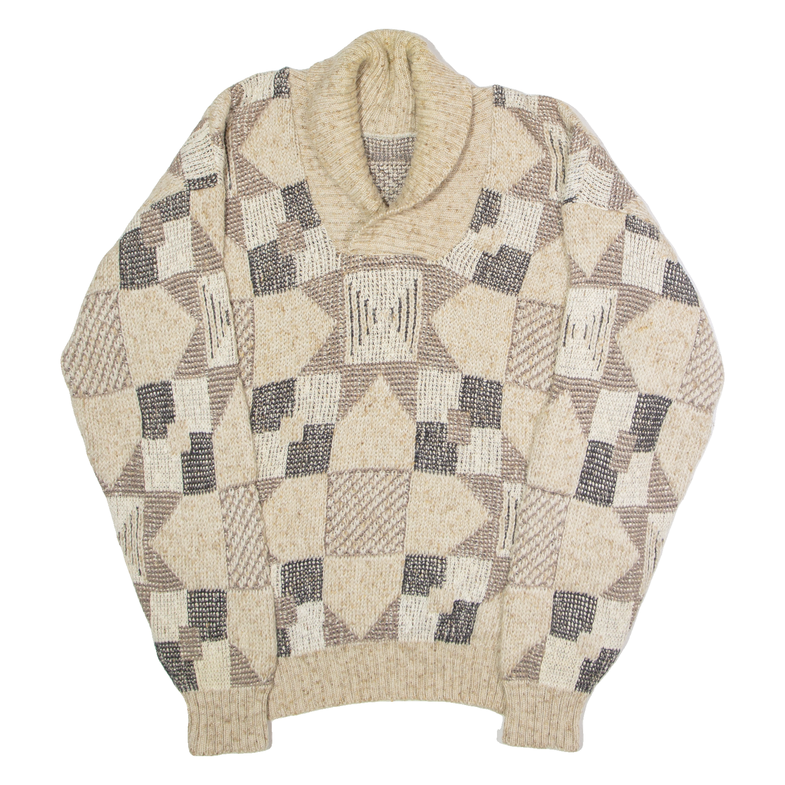 Buy Womens Patterned Jumper Beige Crazy Pattern Roll Neck Chunky Knit M Refurbished - $37.69 Womens Patterned Jumper Beige Crazy Pattern Roll Neck Chunky Knit M Refurbished - N/A refurbished available on Cerqular