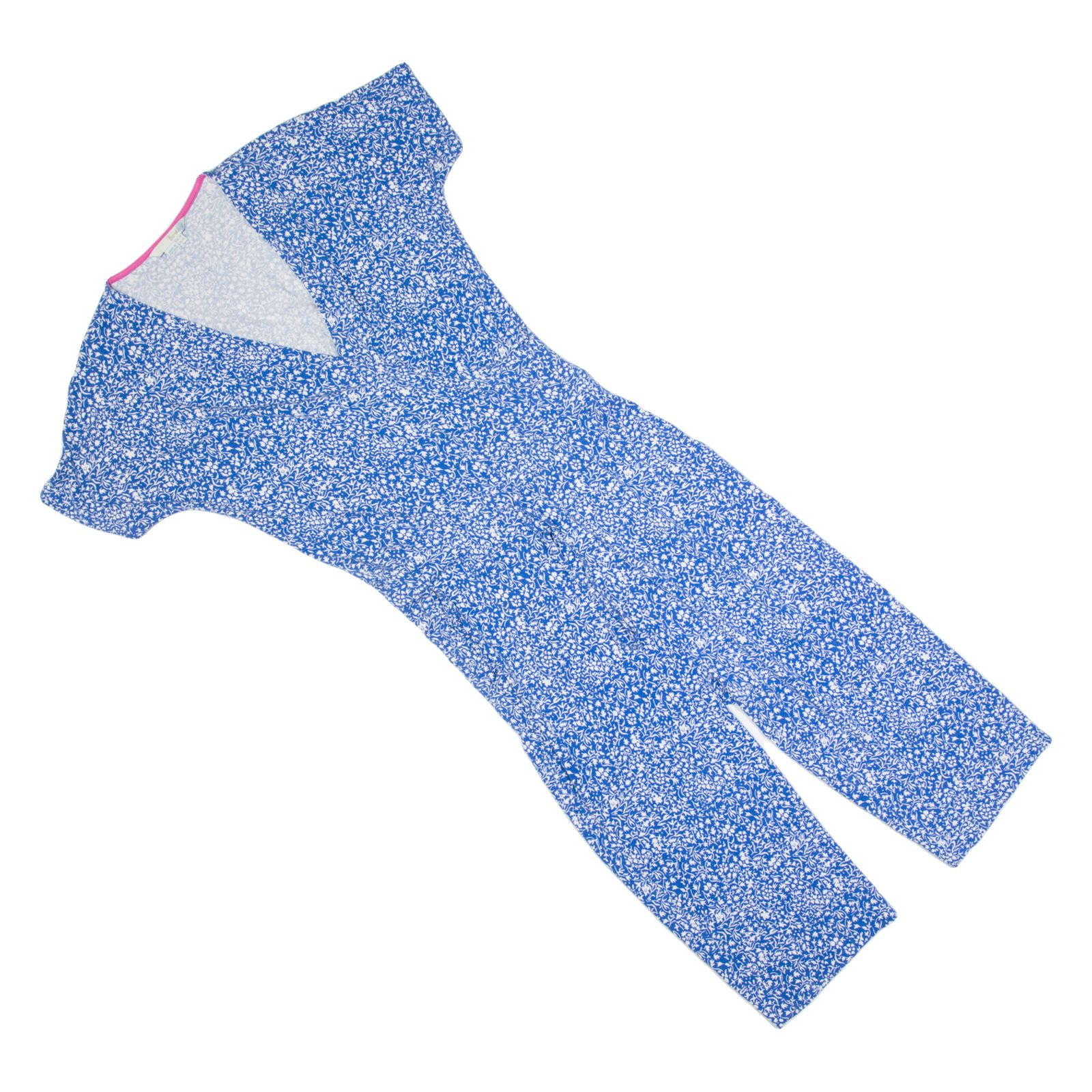 BODEN 3/4 Length Womens Jumpsuit Blue Floral Tapered UK 8 Refurbished - N/A refurbished available on Cerqular