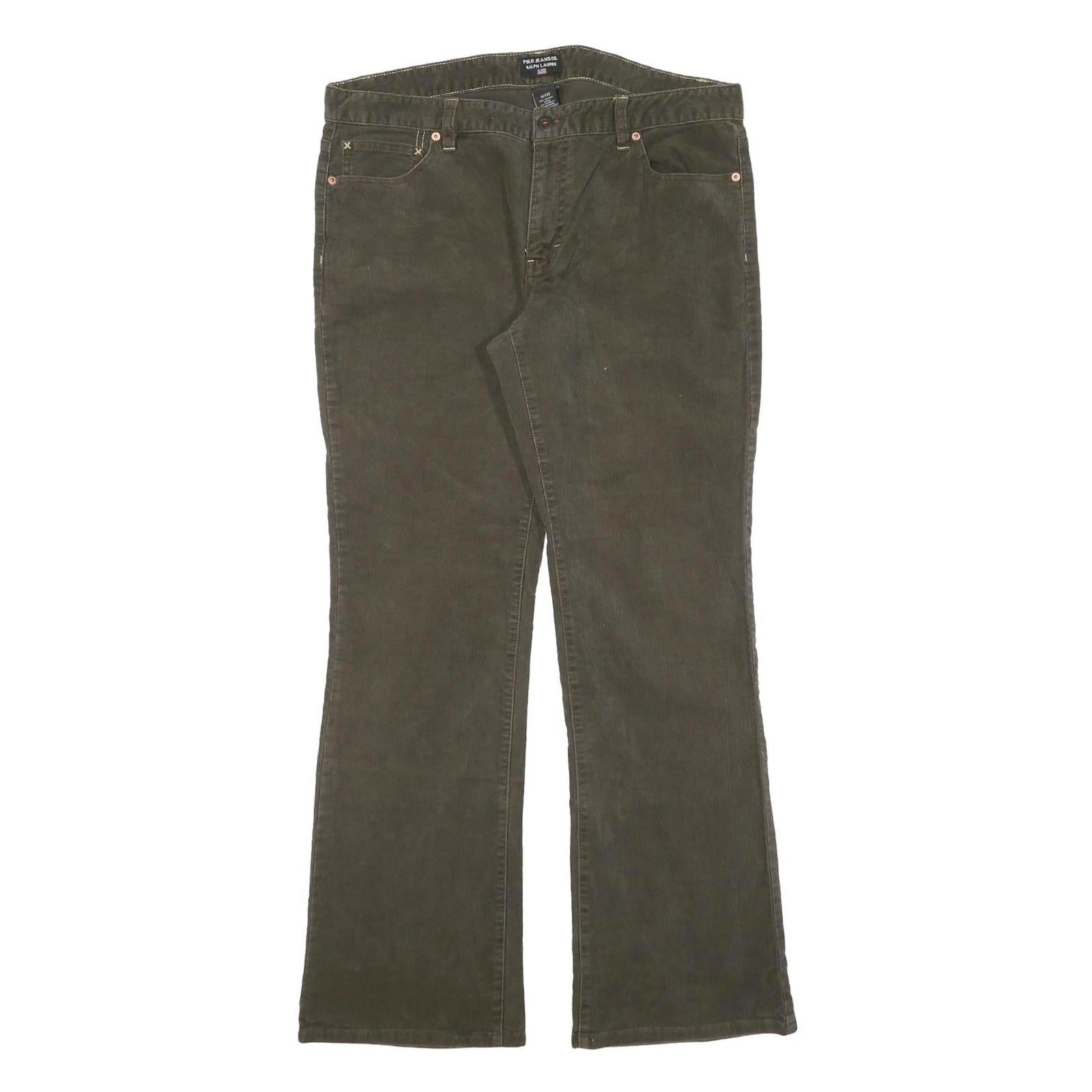RALPH LAUREN POLO JEANS COMPANY Womens Cotton Blend Brown Regular Fit Straight Refurbished - N/A refurbished available on Cerqular