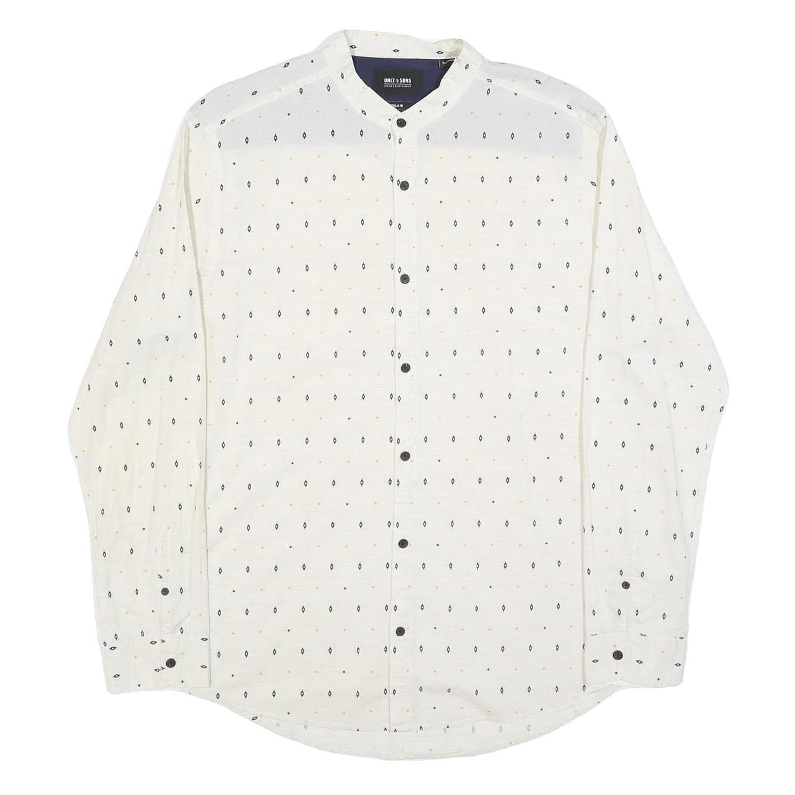 Buy ONLY & SONS Mens White & Black Cotton Blend Shirt XL Casual Shirt Button Collar Refurbished - $19.49 ONLY & SONS Mens White & Black Cotton Blend Shirt XL Casual Shirt Button Collar Refurbished - N/A refurbished available on Cerqular