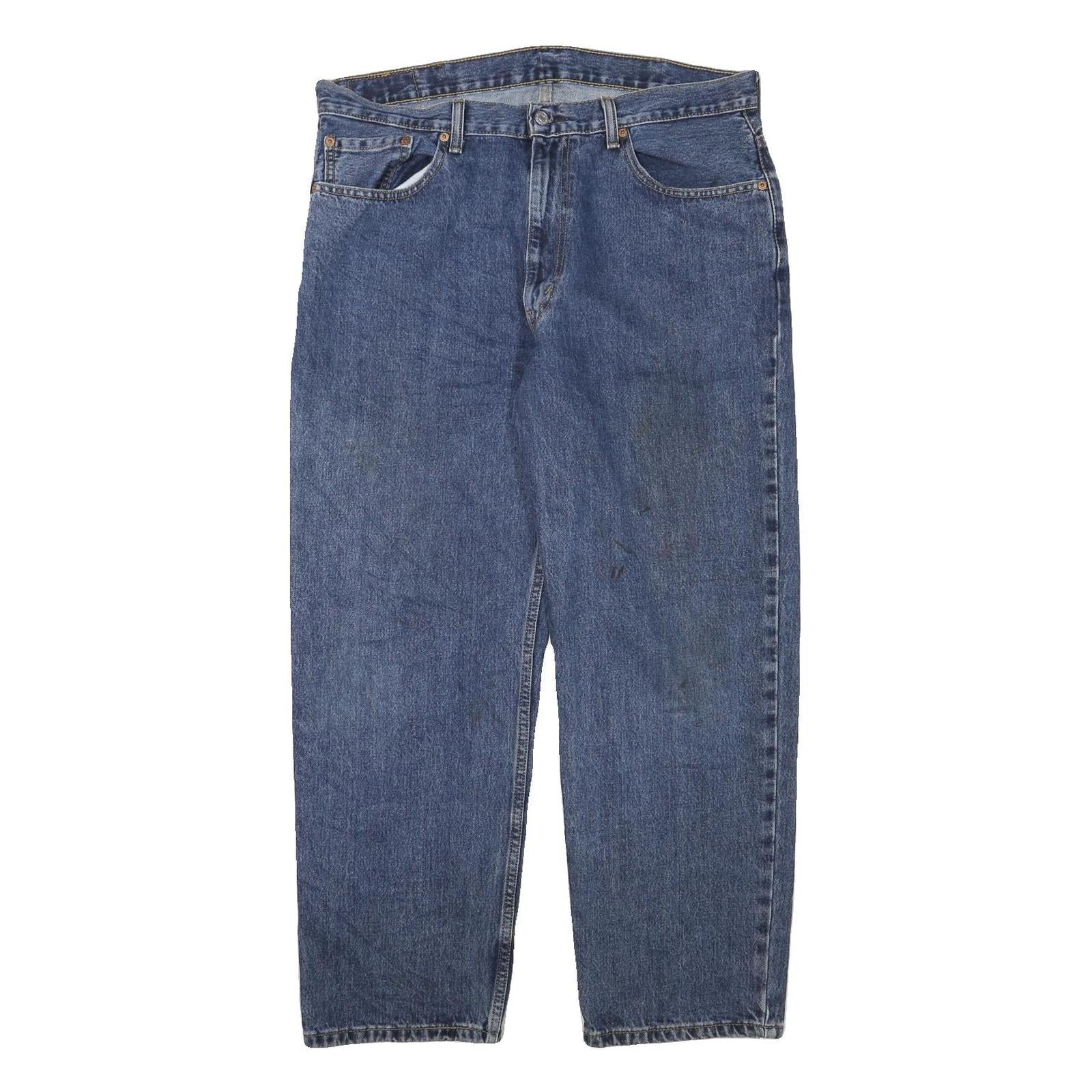 LEVI'S Mens Jeans Blue Relaxed Straight Denim Medium W38 L30 Classic Zip Pockets Refurbished - N/A refurbished available on Cerqular