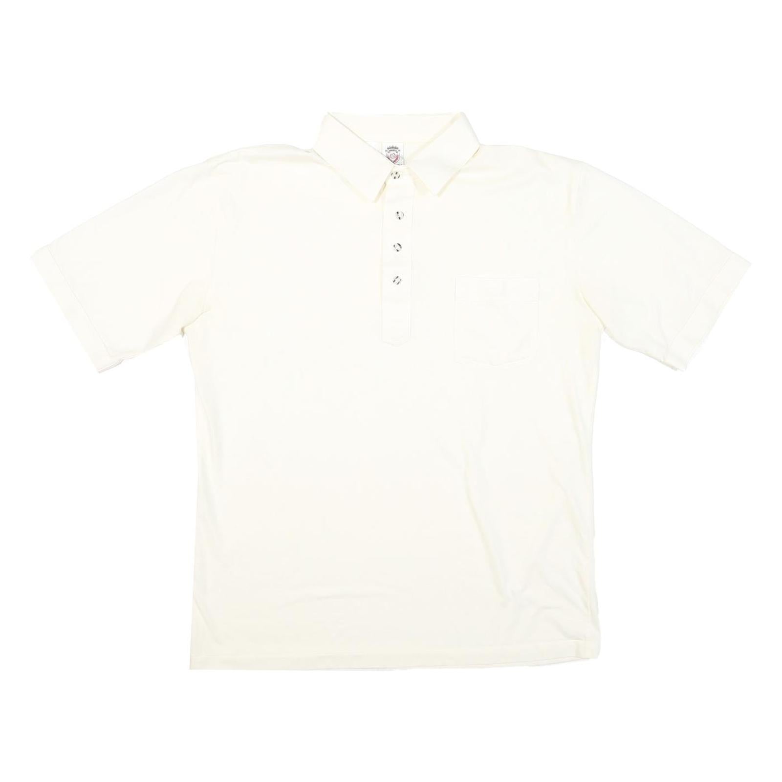 OSHMAN'S CLUB Mens White Short Sleeve Plain L Cotton Blend Polo Shirt Casual Refurbished - N/A refurbished available on Cerqular