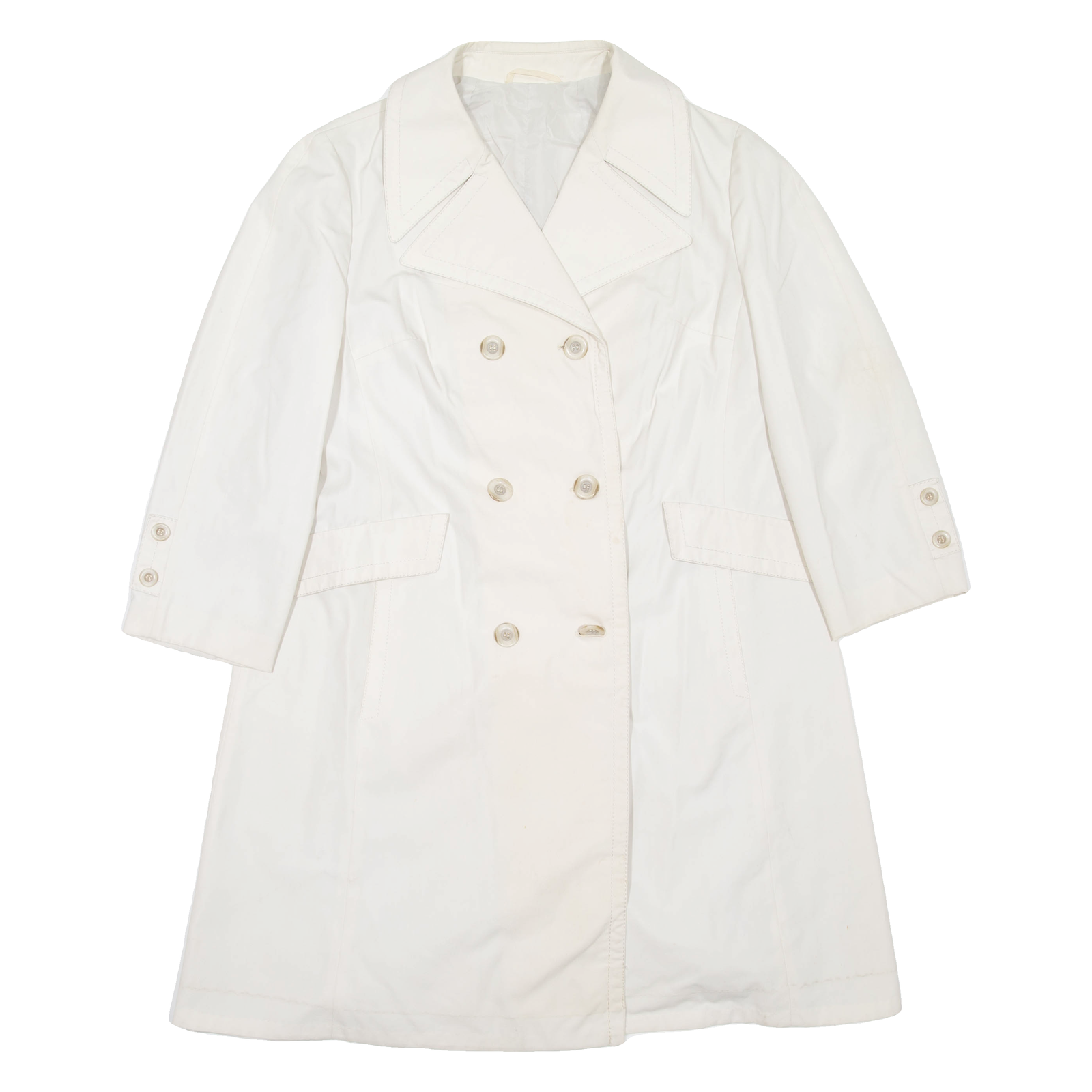 Womens Trench Coat White L Refurbished - N/A refurbished available on Cerqular