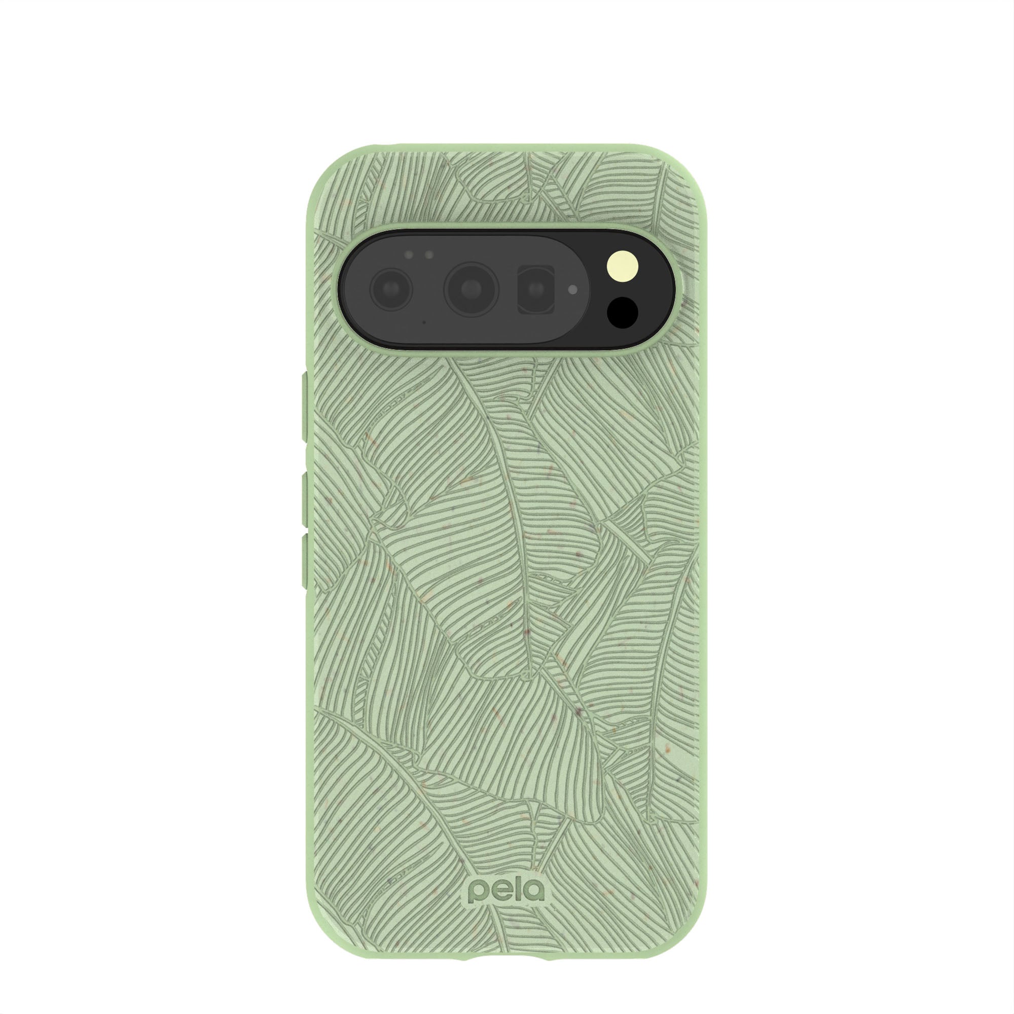 Sage Green Lushy Leaves Google Pixel 10/10 Pro Case Refurbished - Pela Case refurbished available on Cerqular