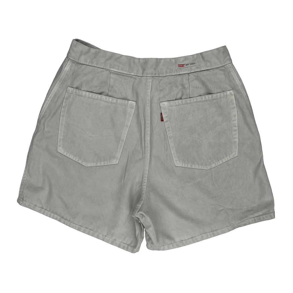 Levis Shorts - 29W UK 10 Grey Cotton Refurbished - Thrifted (note: this is a term often used to describe second- refurbished available on Cerqular