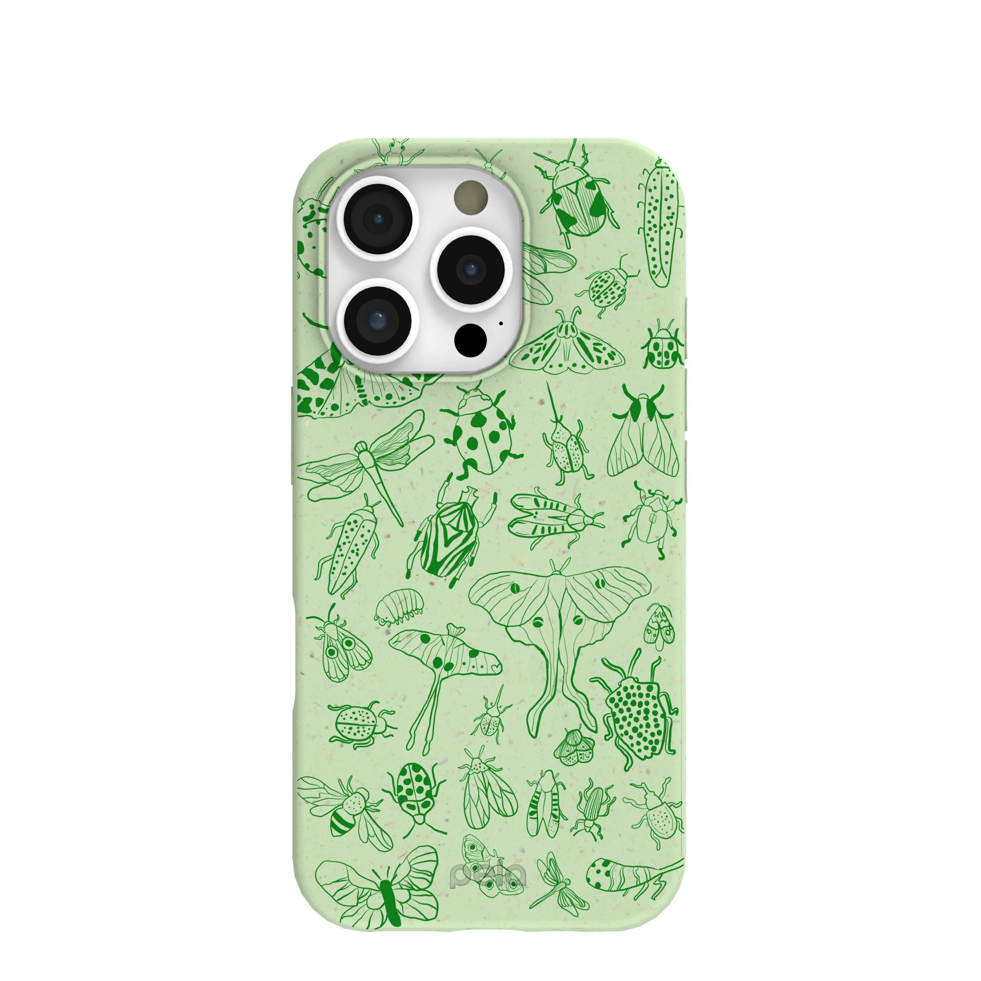 Sage Green Linear Entomology iPhone 16 Pro Case Refurbished - Pela Case refurbished available on Cerqular