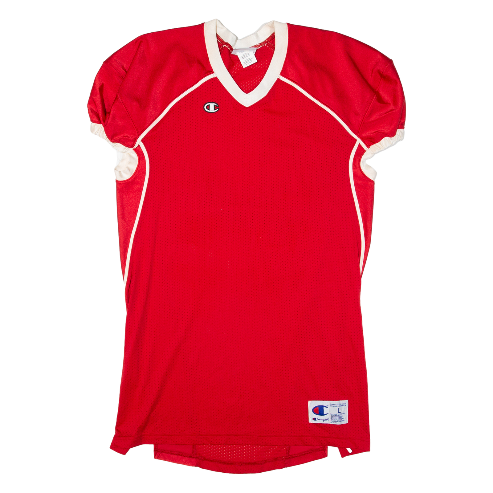 CHAMPION Mens Jersey Red USA V-Neck Nylon L Refurbished - N/A refurbished available on Cerqular