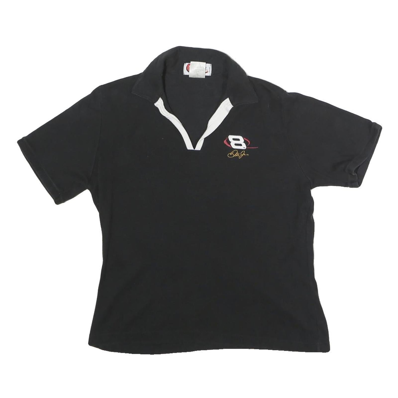 CHASE AUTHENTICS Womens Black Polo Short Sleeve V-Neck Racing Logo S Refurbished - N/A refurbished available on Cerqular