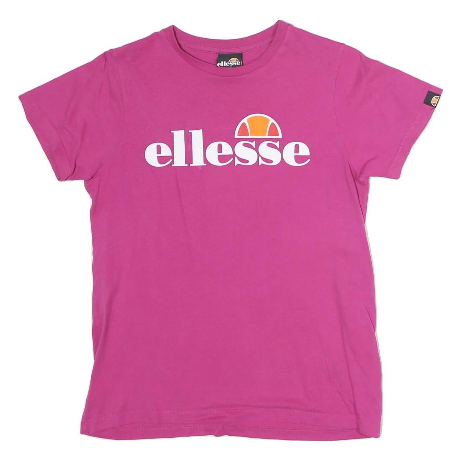 ELLESSE Womens Pink Cotton Graphic T-Shirt S Short Sleeve Crew Neck Casual Refurbished - N/A refurbished available on Cerqular