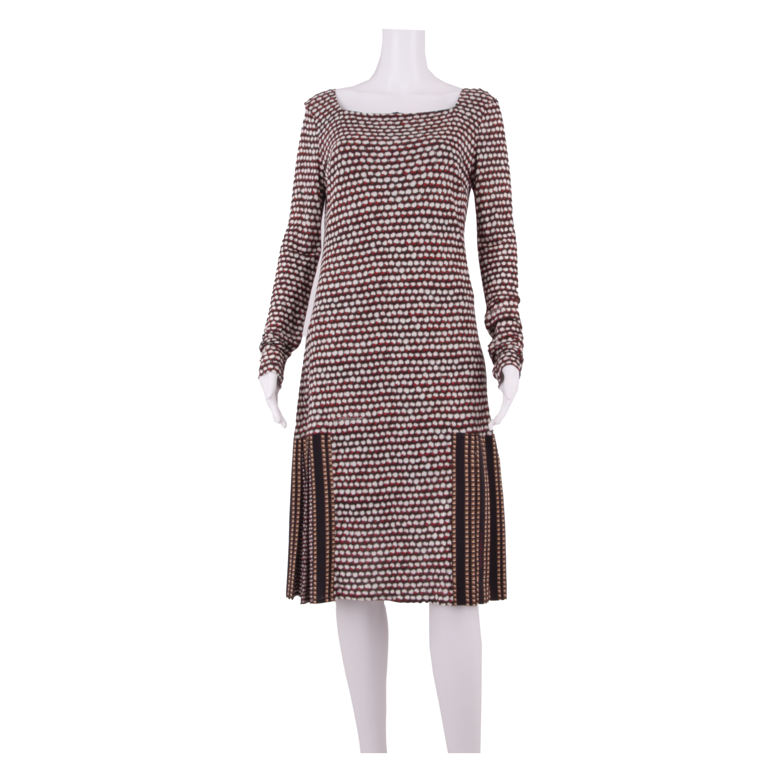 ROBERTO CAVALLI Womens Shift Dress Black Spotted Long Sleeve Midi M Refurbished - N/A refurbished available on Cerqular