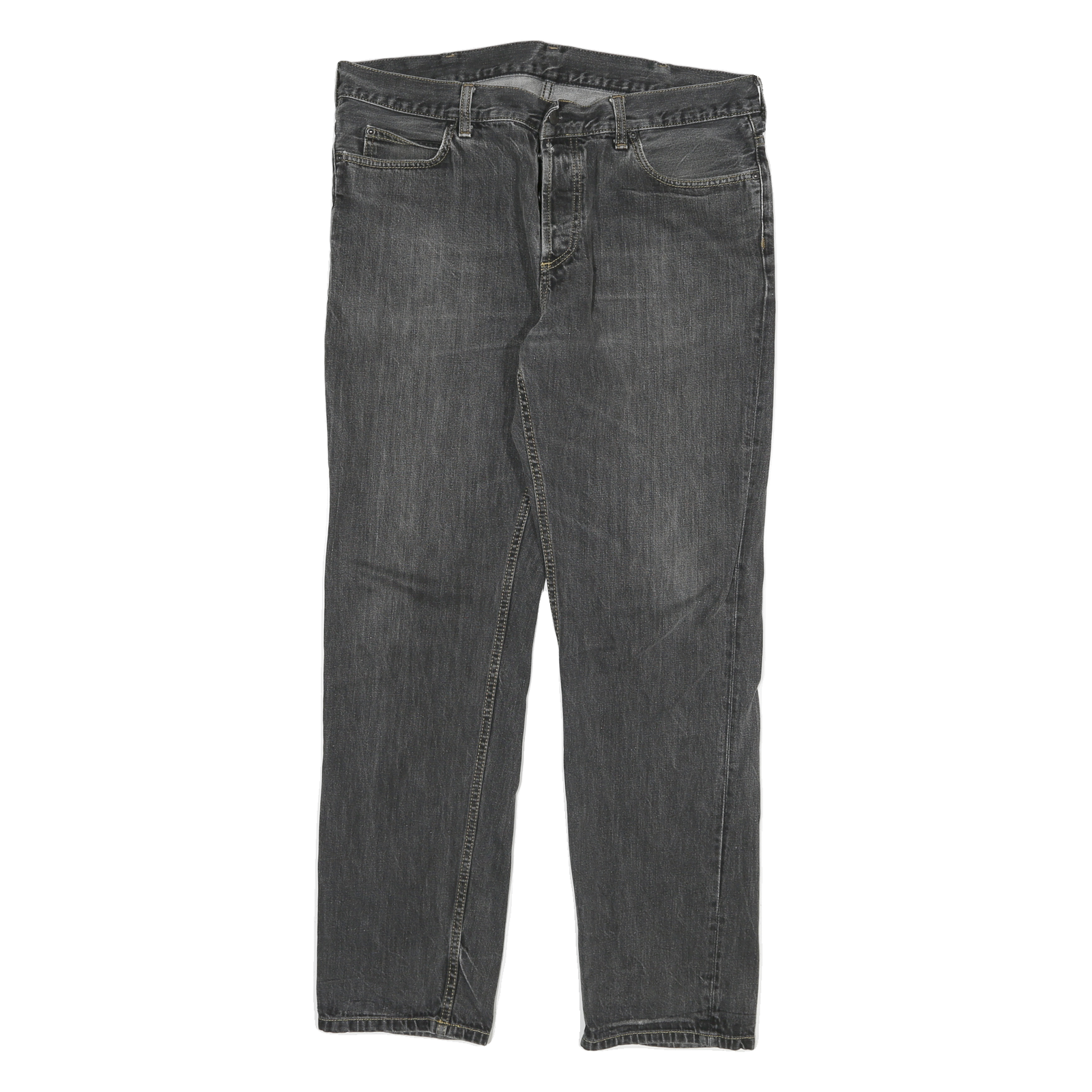 CARHARTT Mens Regular Fit Black Denim Jeans W34 L29 Button Closure Cotton Blend Refurbished - N/A refurbished available on Cerqular