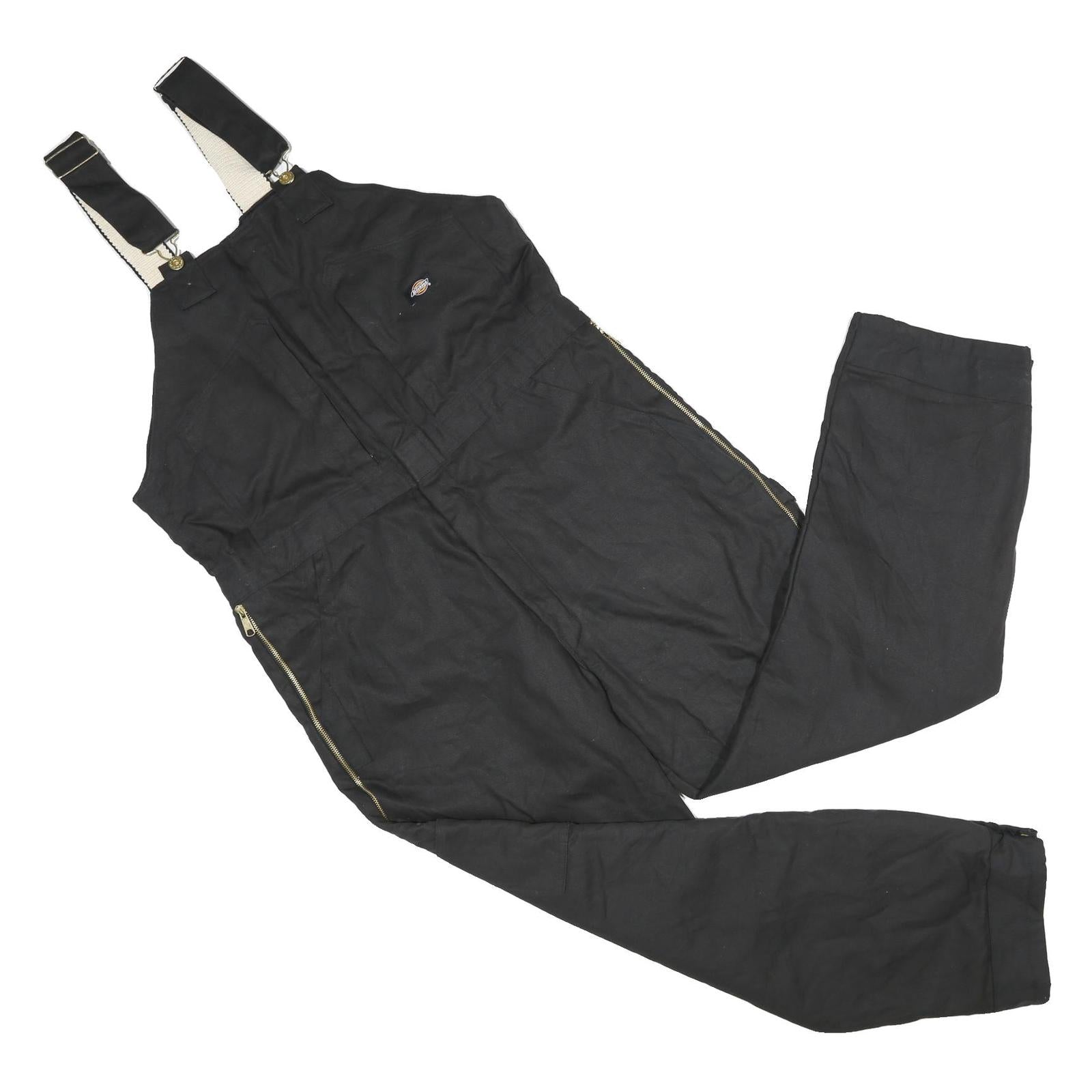 DICKIES Mens Black Cotton Blend Dungarees Regular Fit Long Leg L W42 L32 Refurbished - N/A refurbished available on Cerqular