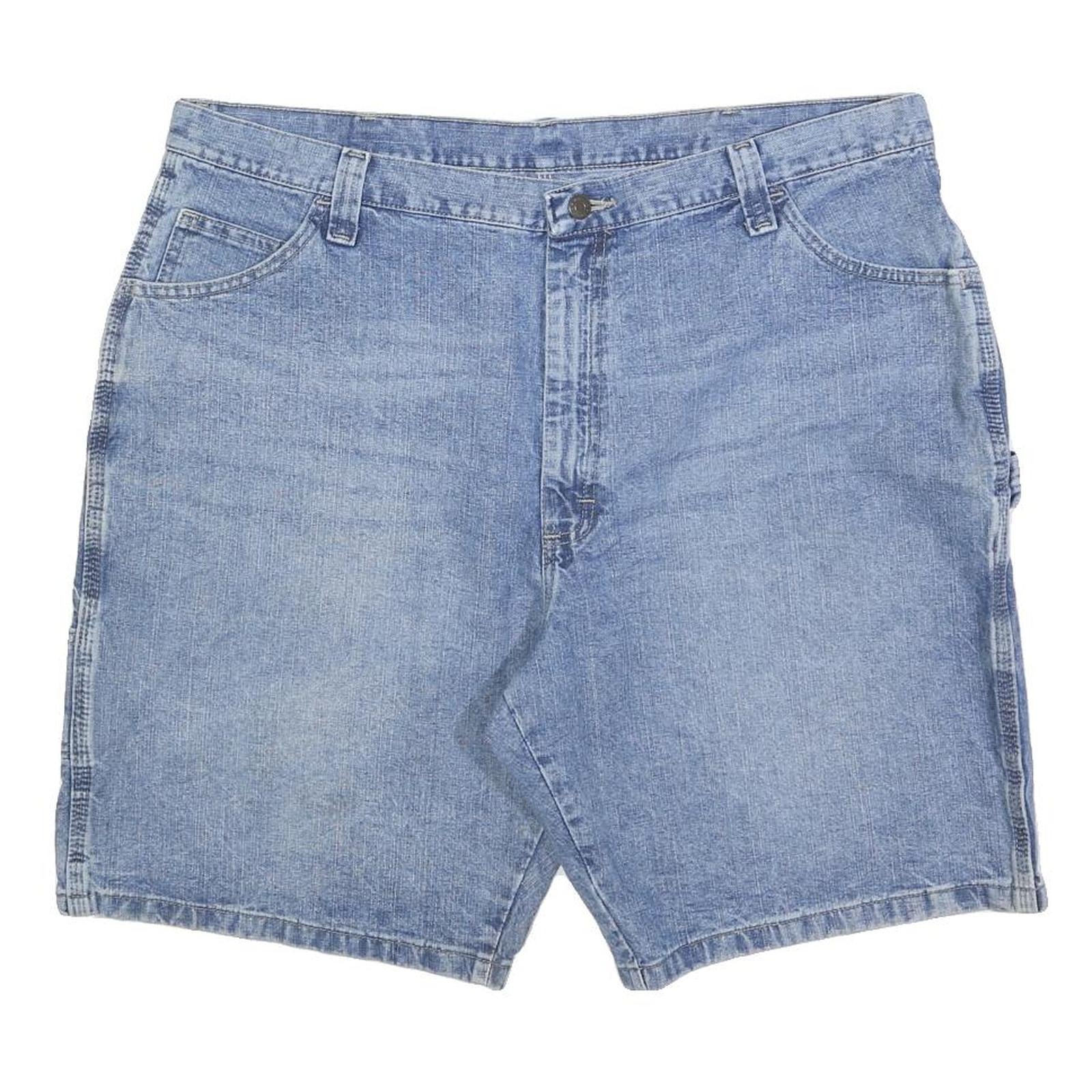 WRANGLER Mens Denim Blue Casual Shorts 2XL W40 Cotton Blend Comfortable Fit Refurbished - N/A refurbished available on Cerqular