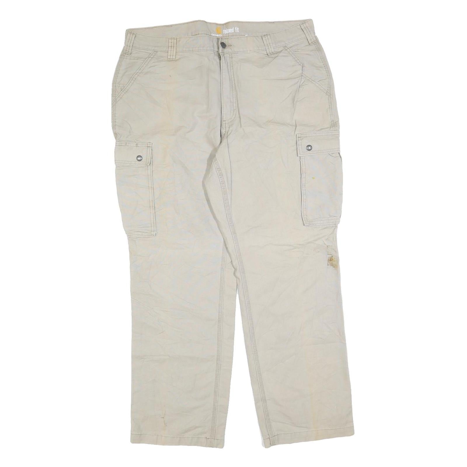 Buy CARHARTT Mens Relaxed Beige Cotton Blend Cargo Trousers W40 L32 Workwear Refurbished - $49.39 CARHARTT Mens Relaxed Beige Cotton Blend Cargo Trousers W40 L32 Workwear Refurbished - N/A refurbished available on Cerqular