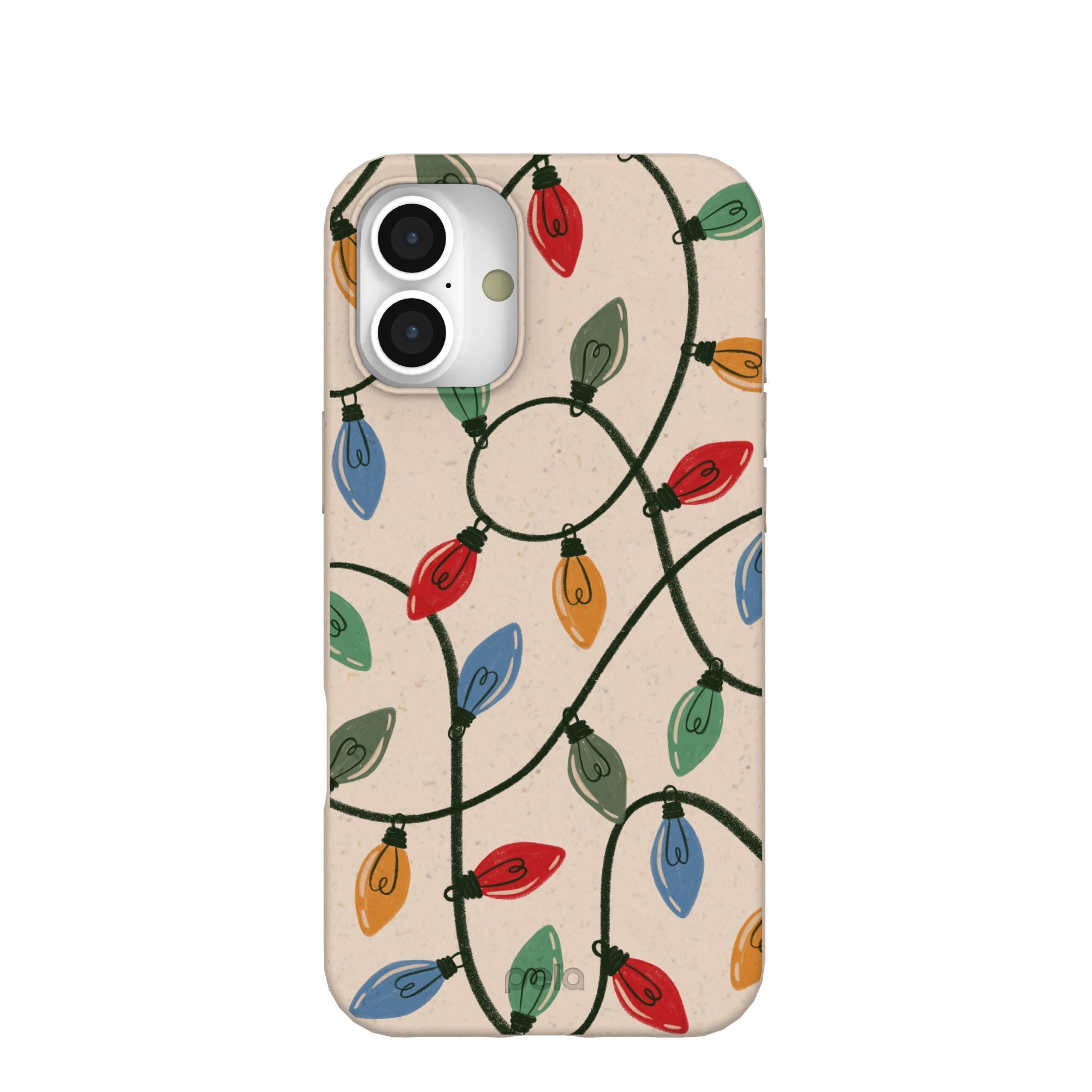 Seashell Holiday Lights iPhone 16 Plus Case Refurbished - Pela Case refurbished available on Cerqular
