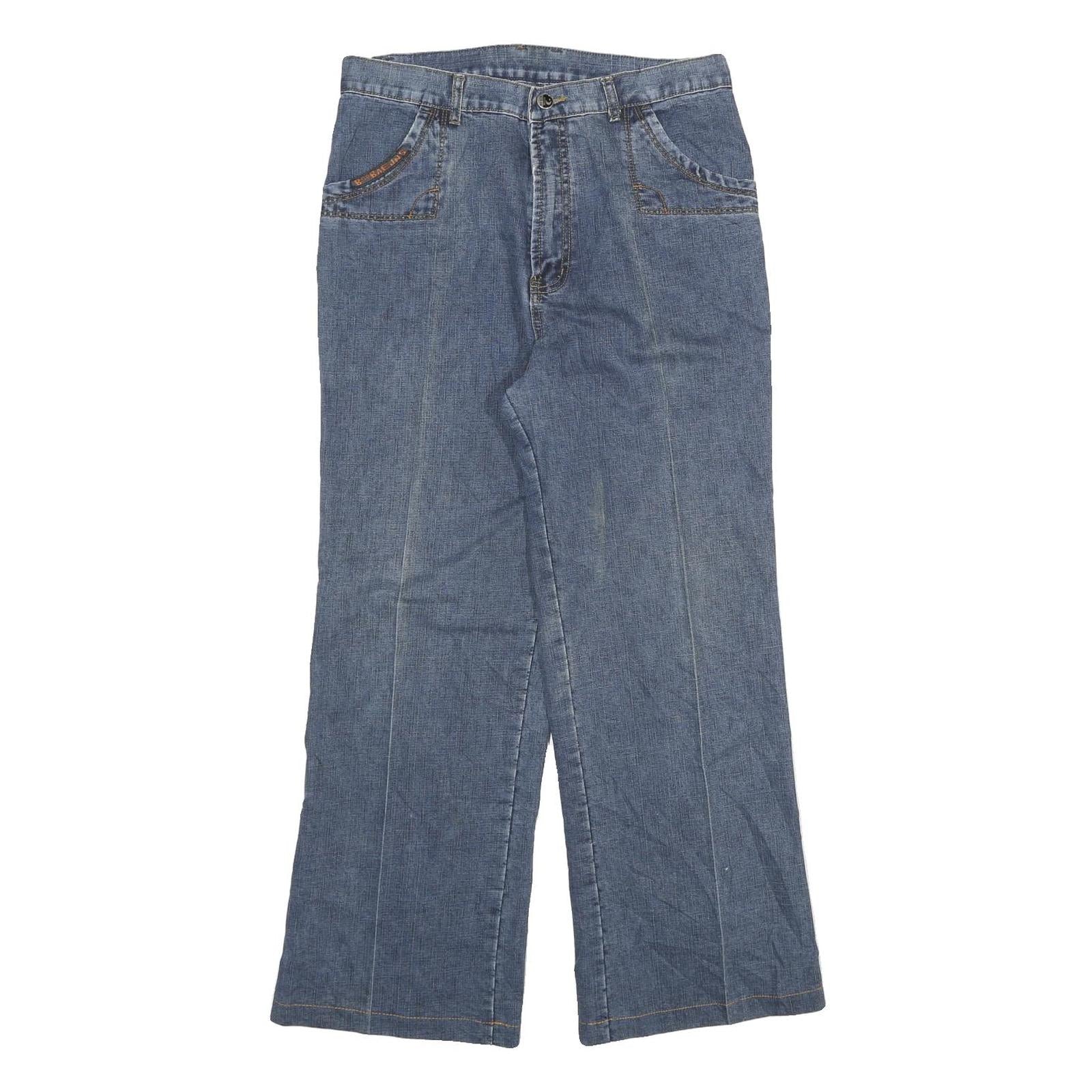 AOSIGE Mens Jeans Blue Regular Bootcut Denim Medium W30 L27 Zip Cotton Blend Refurbished - N/A refurbished available on Cerqular
