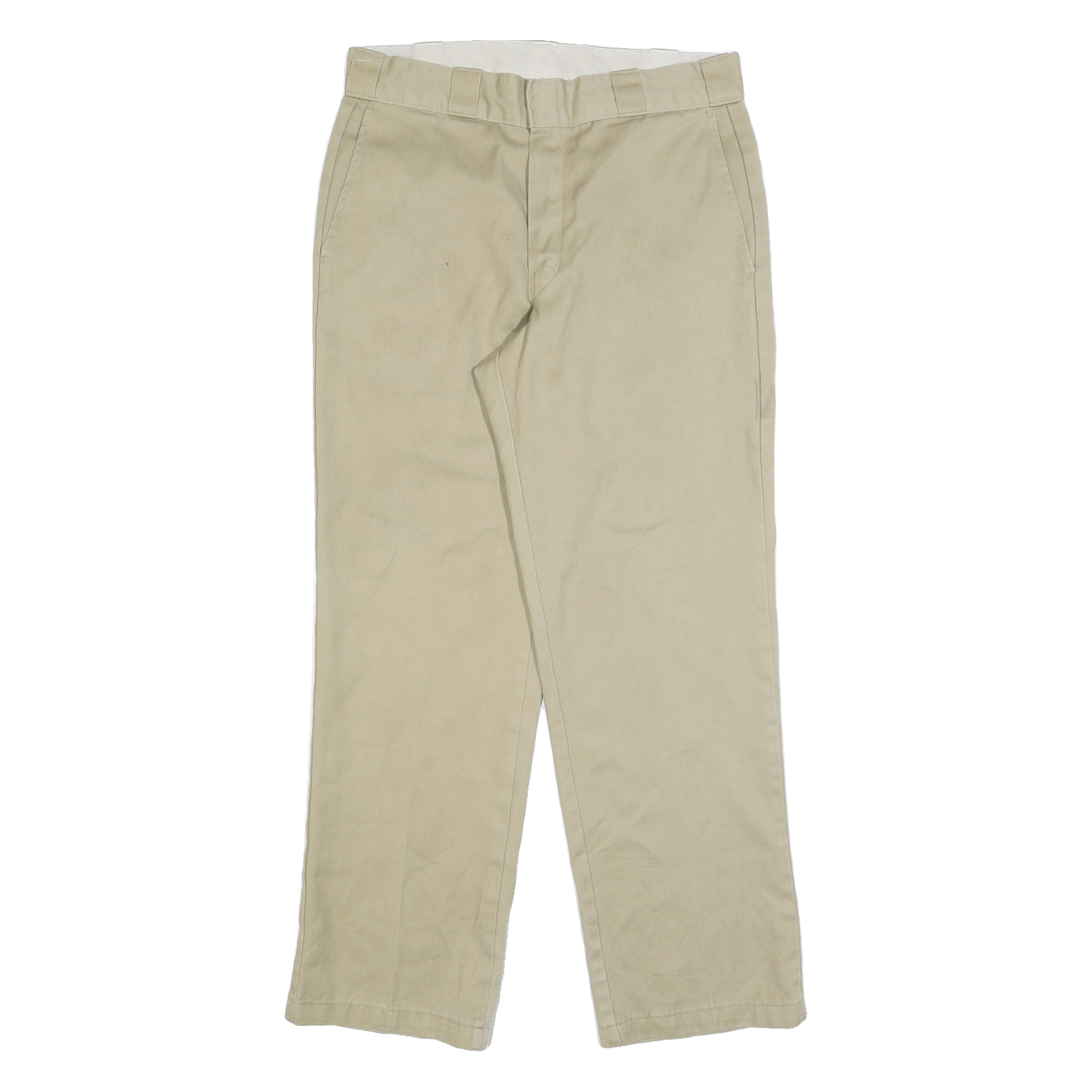 DICKIES Mens Cotton Blend Beige Regular Fit Straight Leg Trousers W32 L30 Refurbished - N/A refurbished available on Cerqular