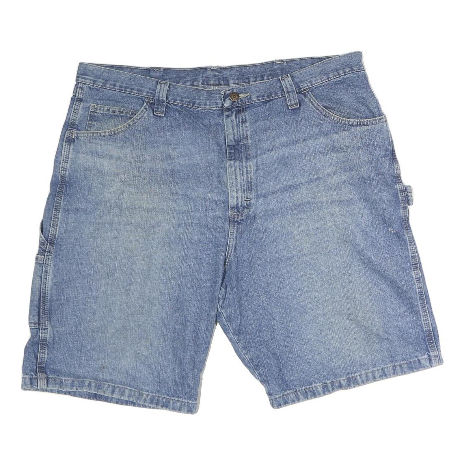 WRANGLER Mens Denim Blue Casual Cargo Shorts XL W40 Cotton Workwear Refurbished - N/A refurbished available on Cerqular