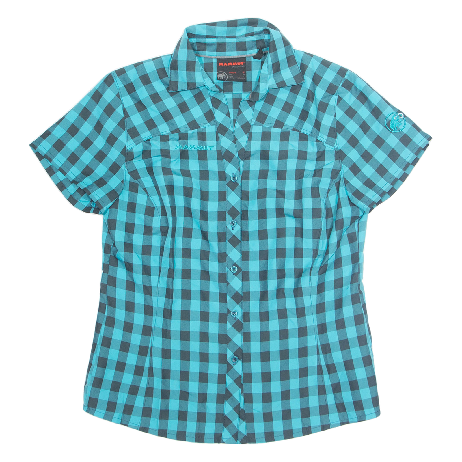 MAMMUT Womens Shirt Blue Check M Refurbished - N/A refurbished available on Cerqular