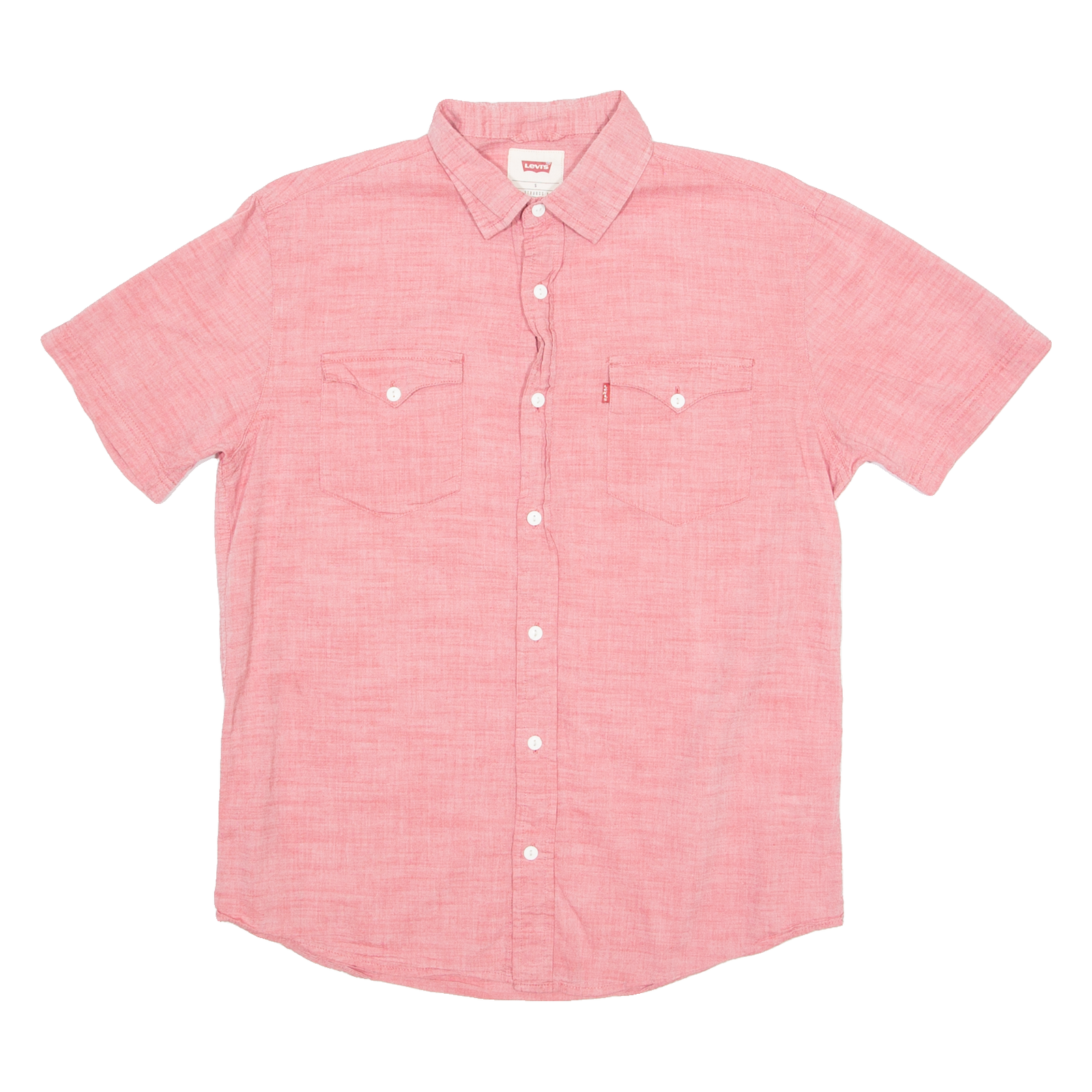 LEVI'S Mens Plain Shirt Red S Refurbished - N/A refurbished available on Cerqular