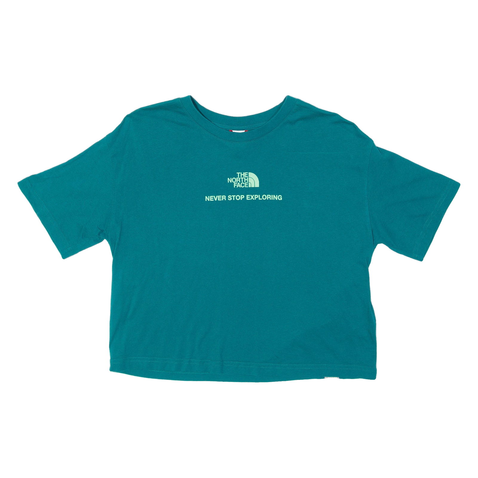 THE NORTH FACE Never Stop Exploring Cropped Womens T-Shirt Green S Refurbished - N/A refurbished available on Cerqular