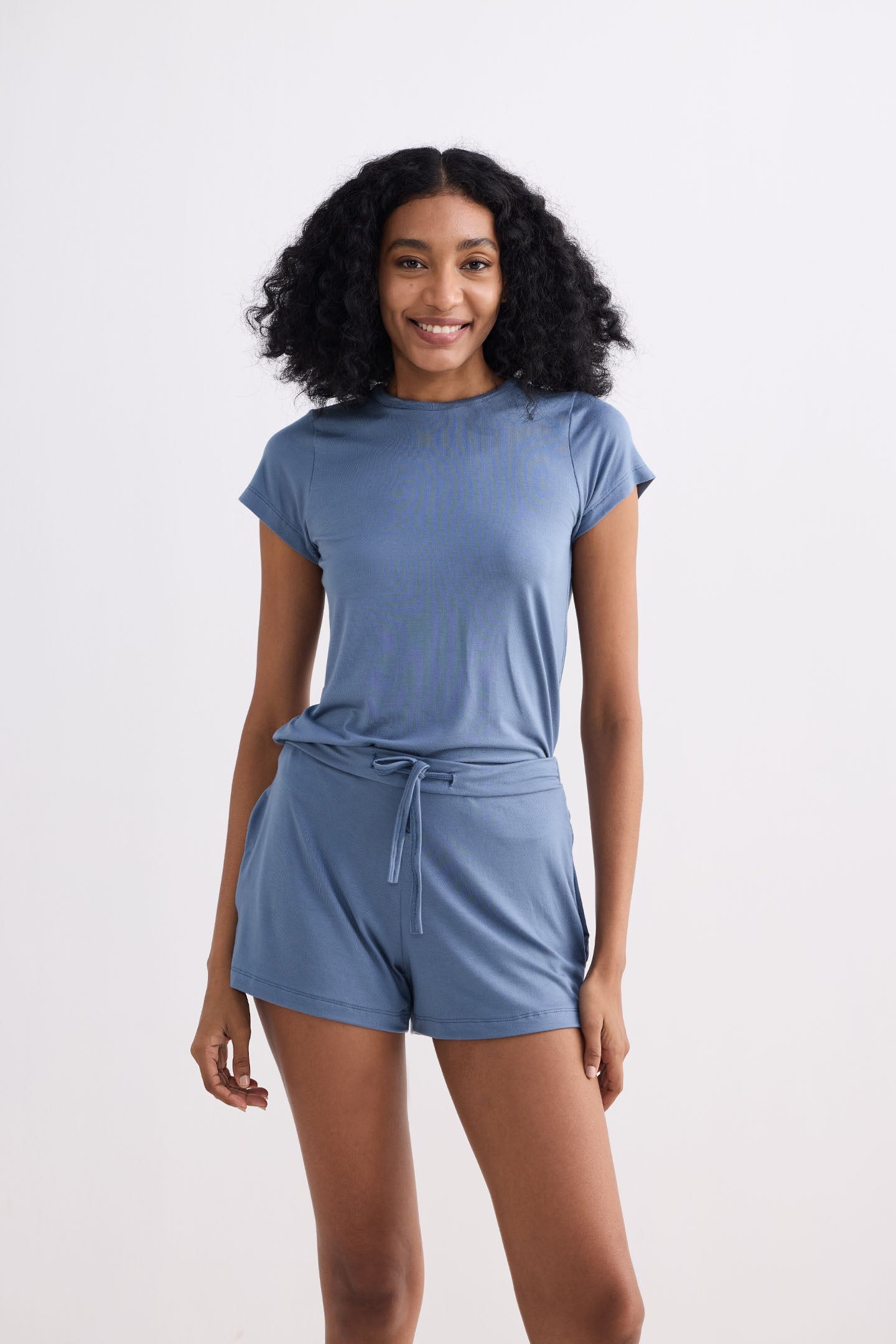Essential Short Sleeve Tee in Blue | Color: Arctic Sea | Size: M Refurbished - Resistor (Note: This is a generic term for an electronic component, refurbished available on Cerqular