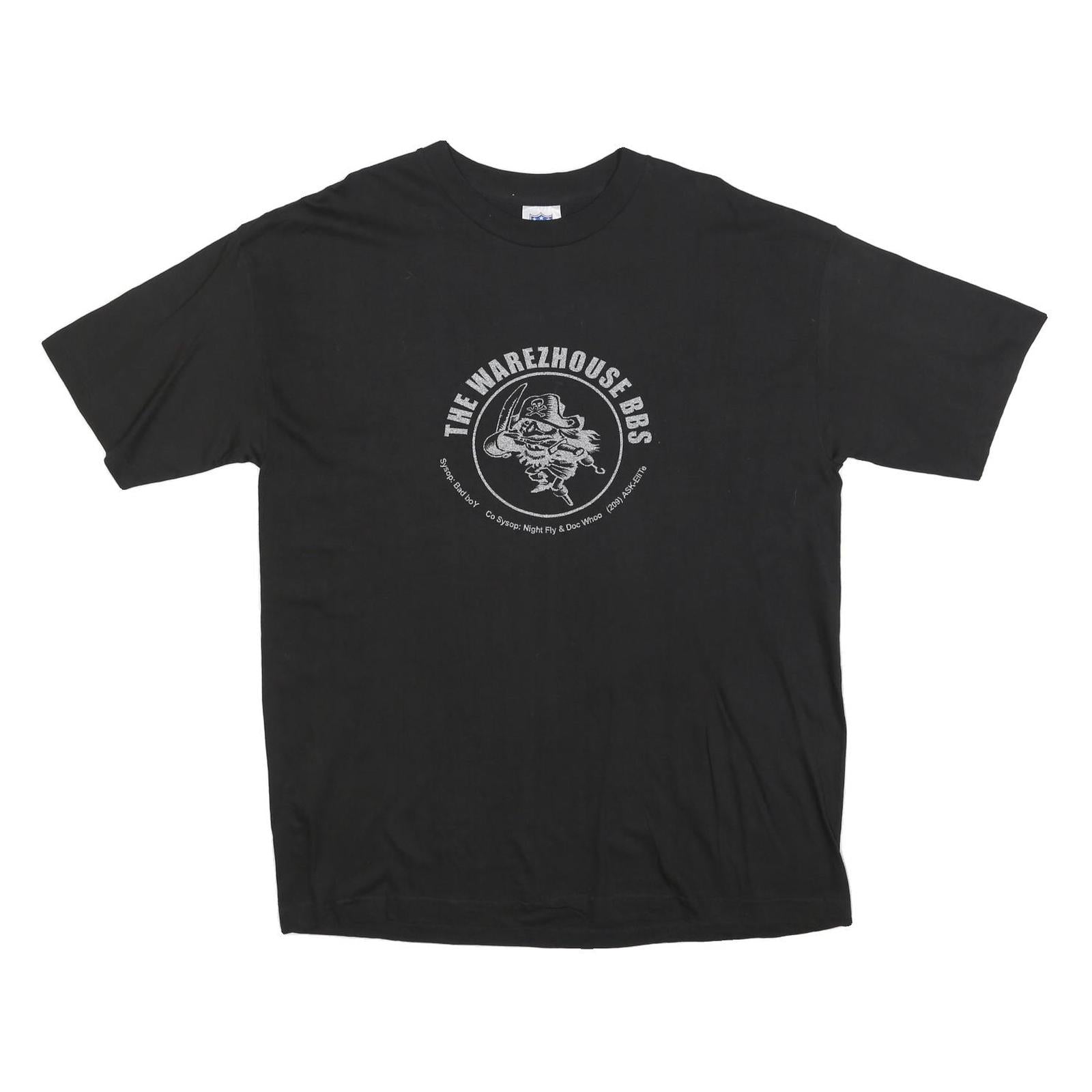 TNT Mens Black Pirate Graphic T-Shirt XL Short Sleeve Crew Neck Cotton Blend Refurbished - N/A refurbished available on Cerqular