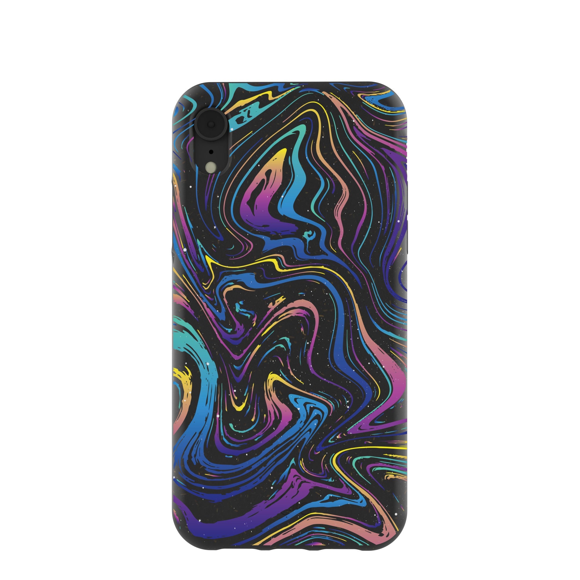 Black Galaxy Swirls iPhone XR Case Refurbished - Pela Case refurbished available on Cerqular