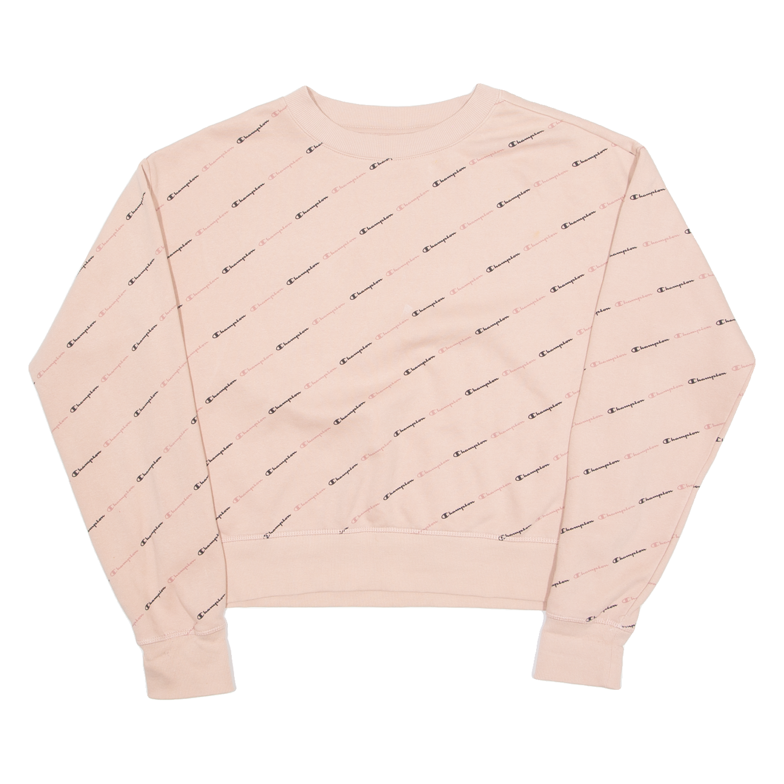 CHAMPION Cropped Womens Sweatshirt Pink Crew Neck L Refurbished - N/A refurbished available on Cerqular