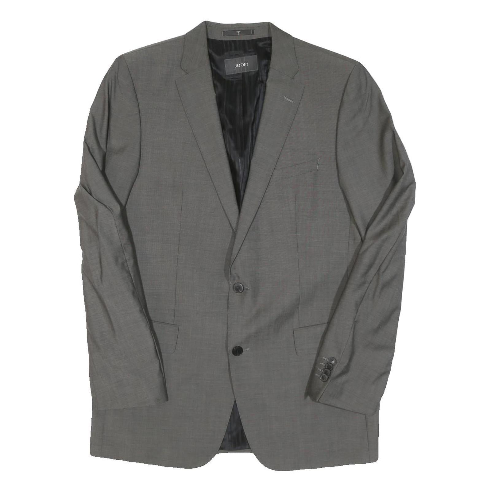 Mens Grey Wool Blend Classic Tailored Jacket L Button Closure Plain Formal Refurbished - N/A refurbished available on Cerqular