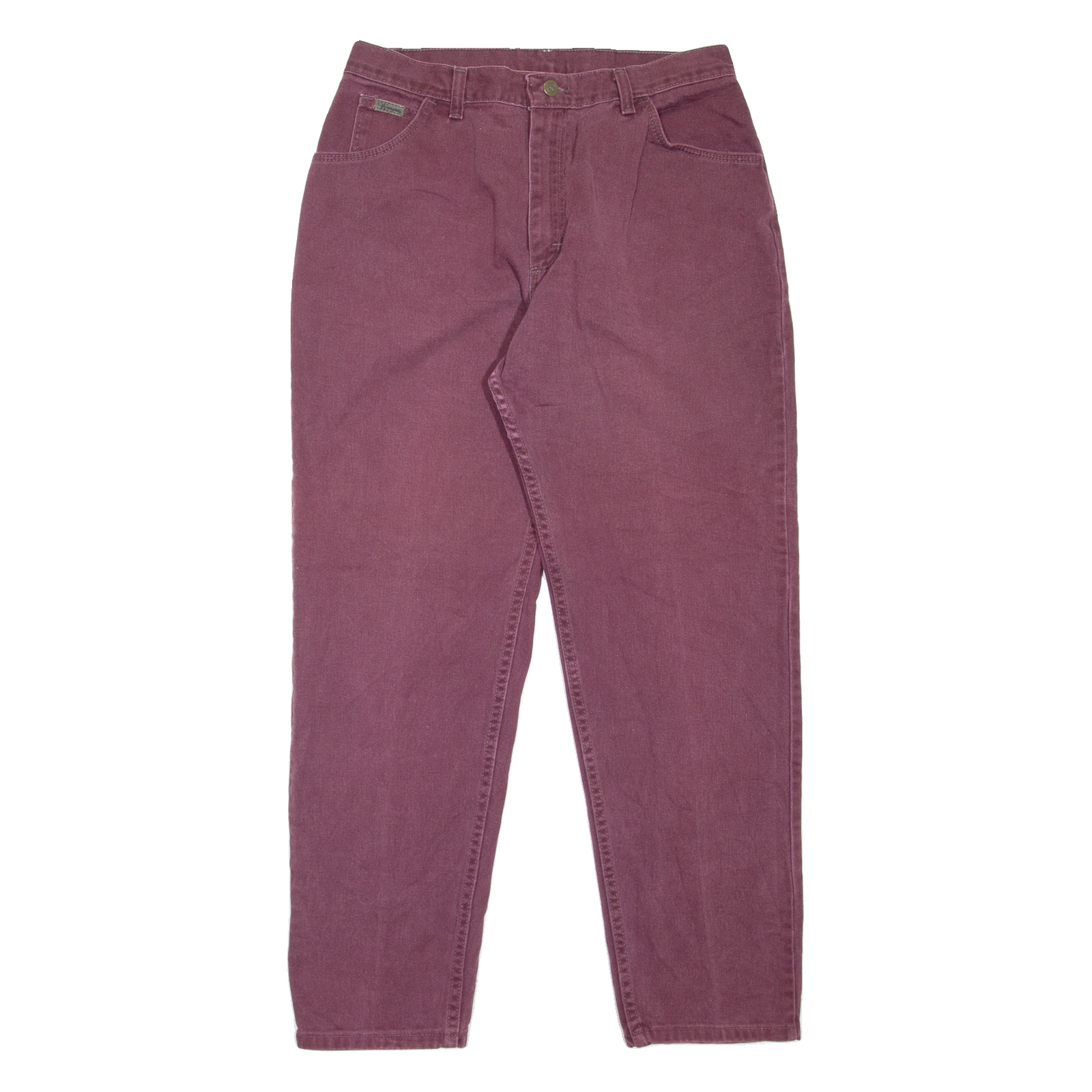 WRANGLER Womens Jeans Maroon Regular Mom W30 L28 Refurbished - N/A refurbished available on Cerqular