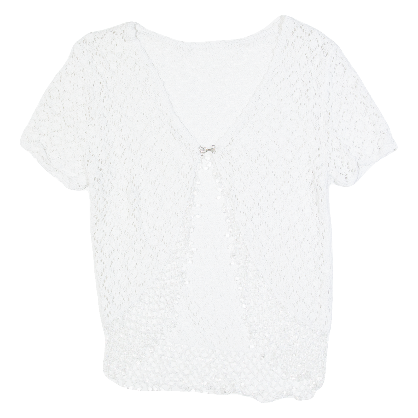 Netted Open Womens Top White S Refurbished - N/A refurbished available on Cerqular