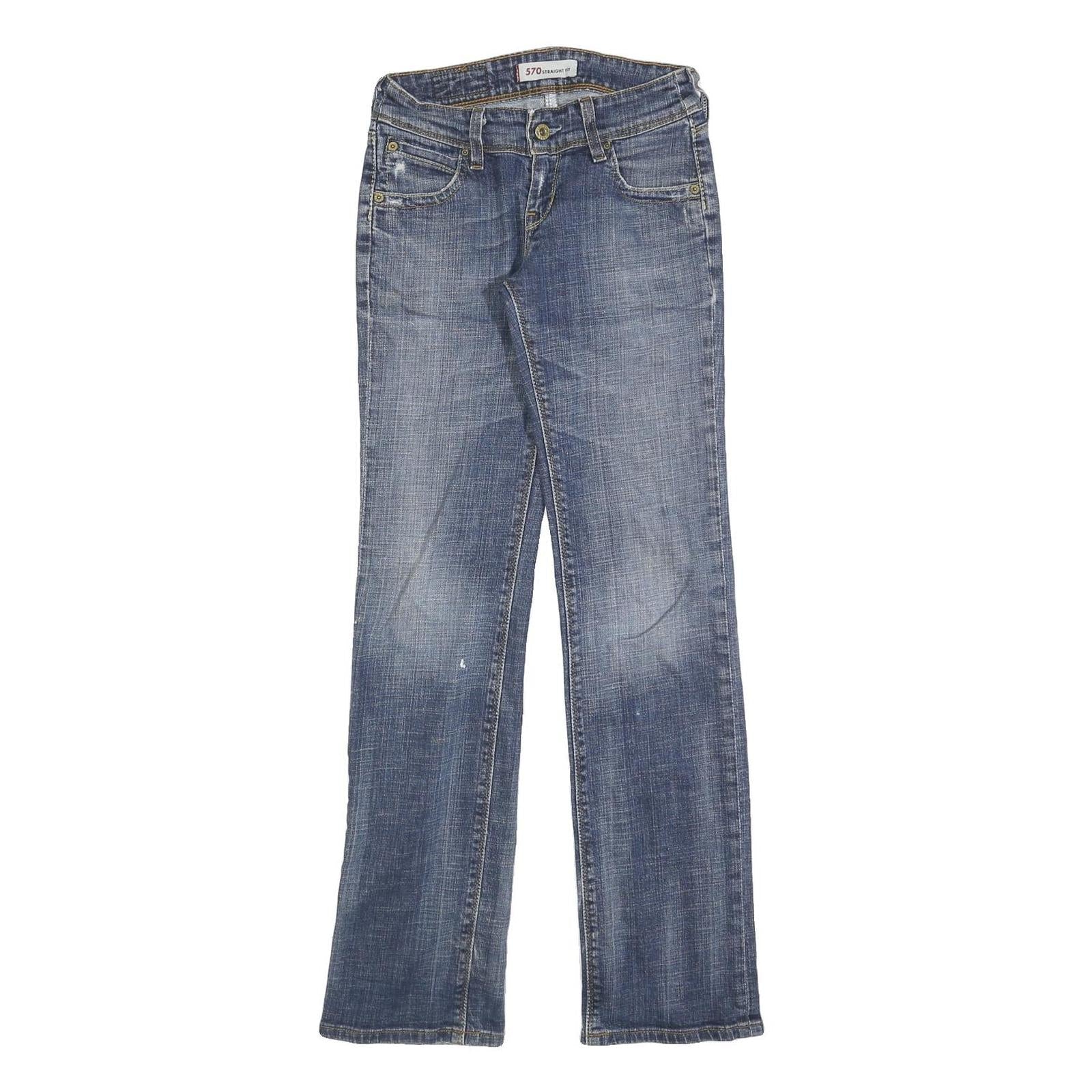 LEVI'S Womens 570 Regular Fit Straight Leg Denim Medium Blue W28 L32 Classic Refurbished - N/A refurbished available on Cerqular