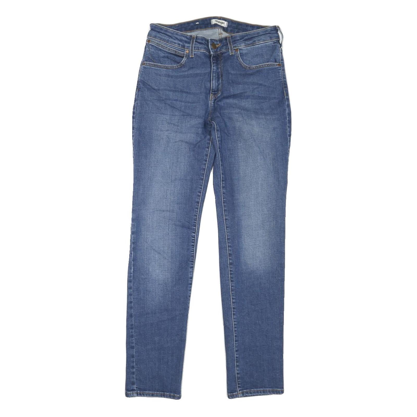 WRANGLER Womens Regular Fit Blue Denim Zip Jeans W28 L30 Classic Straight Refurbished - N/A refurbished available on Cerqular