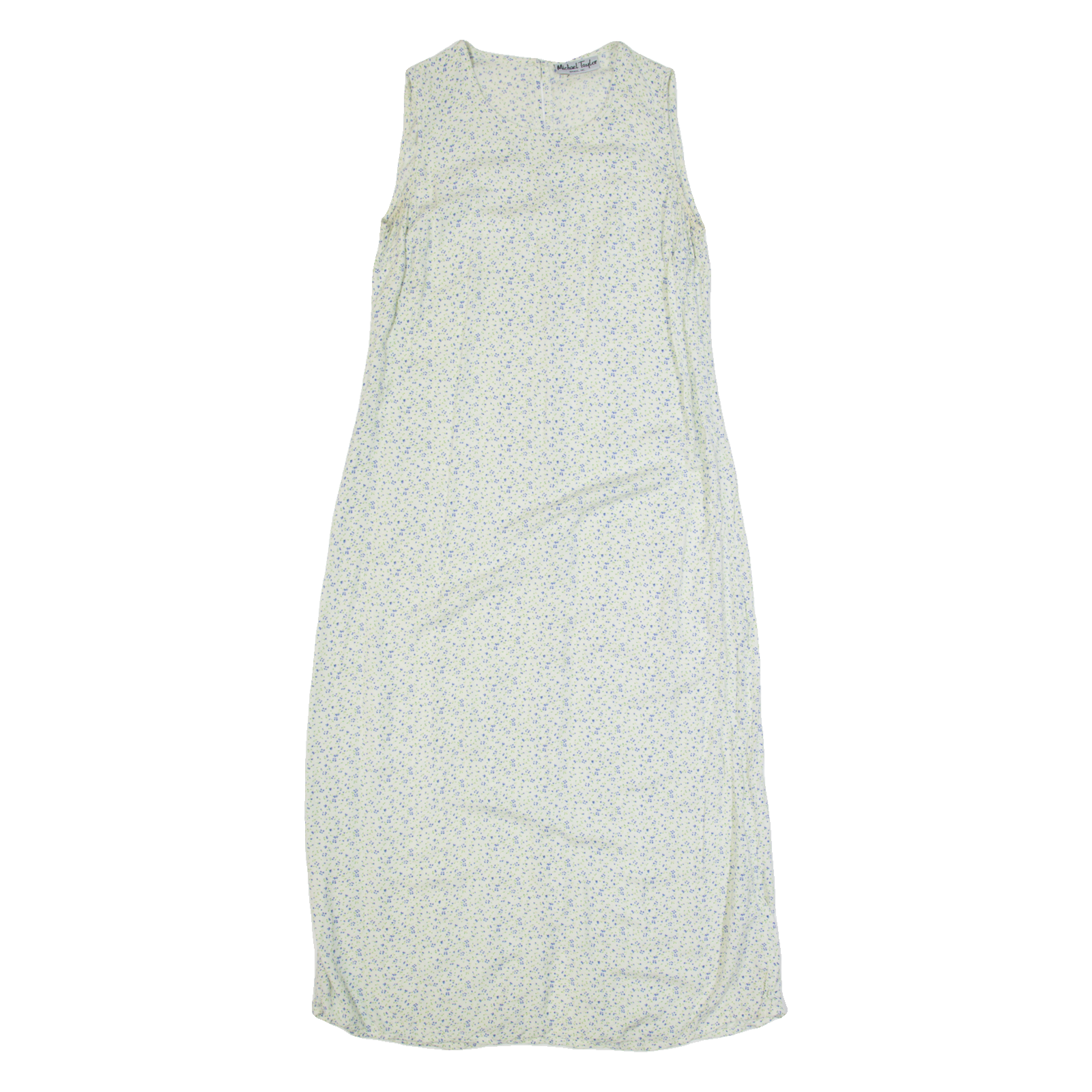MICHAEL TAYLOR Womens Shift Dress Cream 90s Floral Sleeveless Long M Refurbished - N/A refurbished available on Cerqular