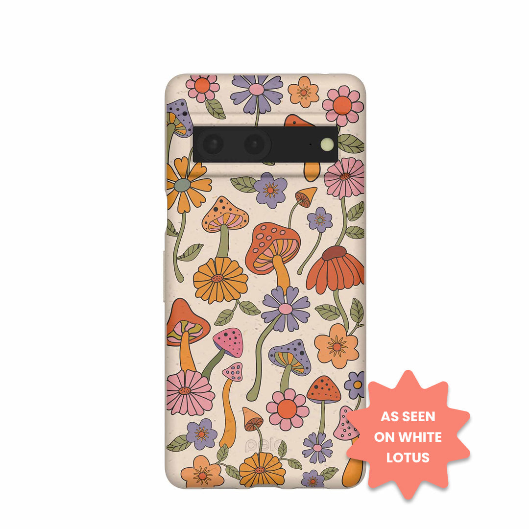 Seashell Shrooms and Blooms Google Pixel 7 Case Refurbished - Pela Case refurbished available on Cerqular