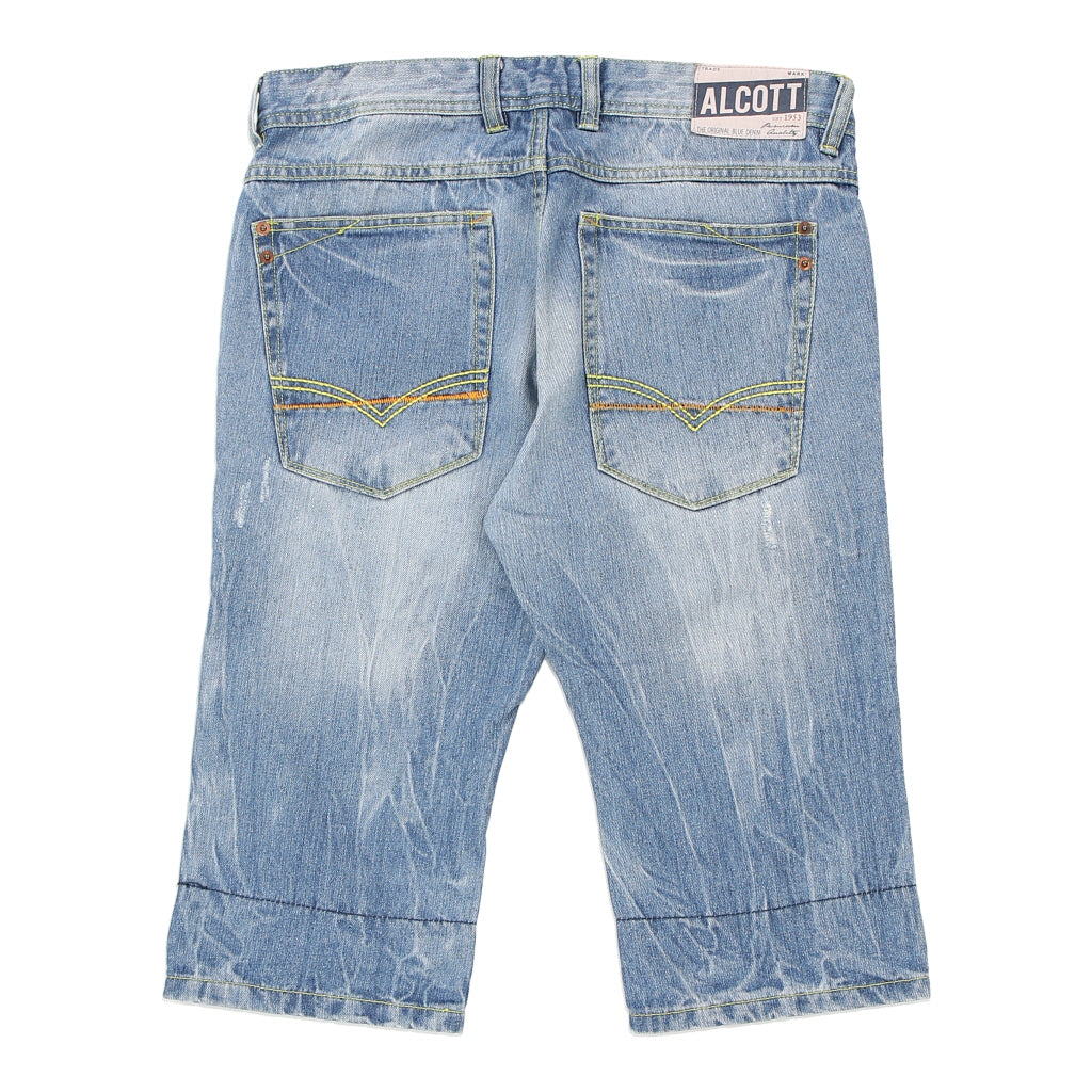 Alcott Denim Shorts - 32W 17L Blue Cotton Refurbished - Thrifted (note: this is a term often used to describe second- refurbished available on Cerqular