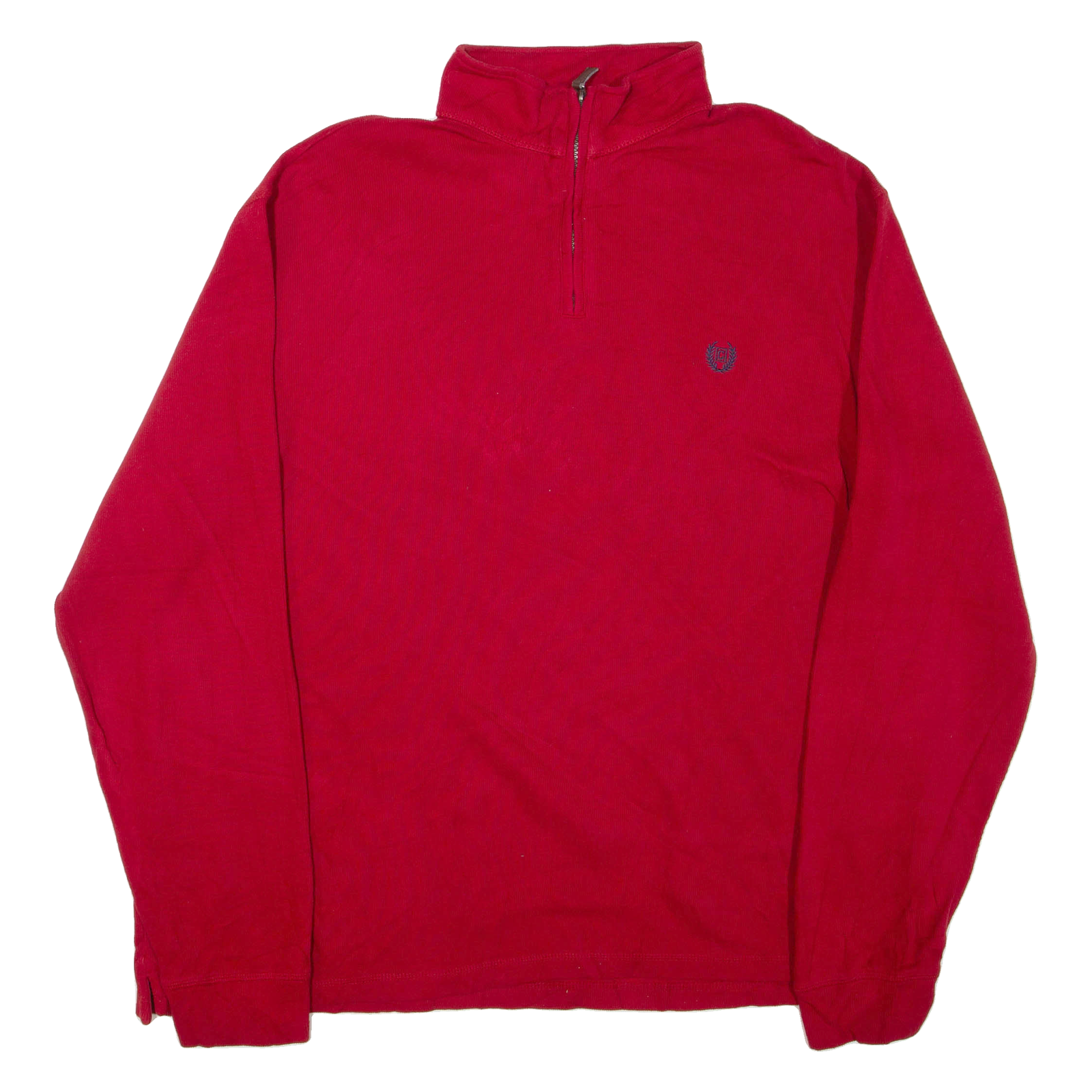 CHAPS Mens Jumper Red 1/4 Zip Tight Knit 2XL Refurbished - N/A refurbished available on Cerqular