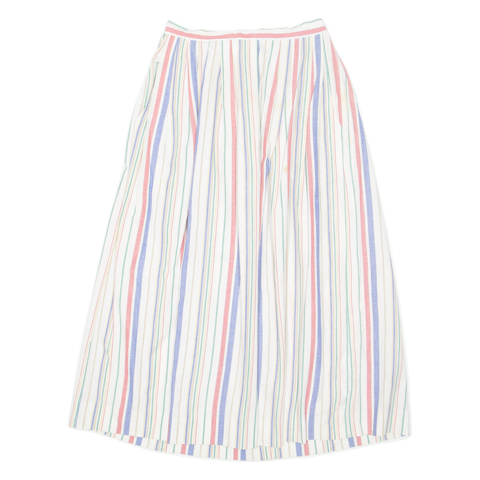 EDDIE BAUER Womens A-Line Skirt White Long 90s Striped S Refurbished - N/A refurbished available on Cerqular