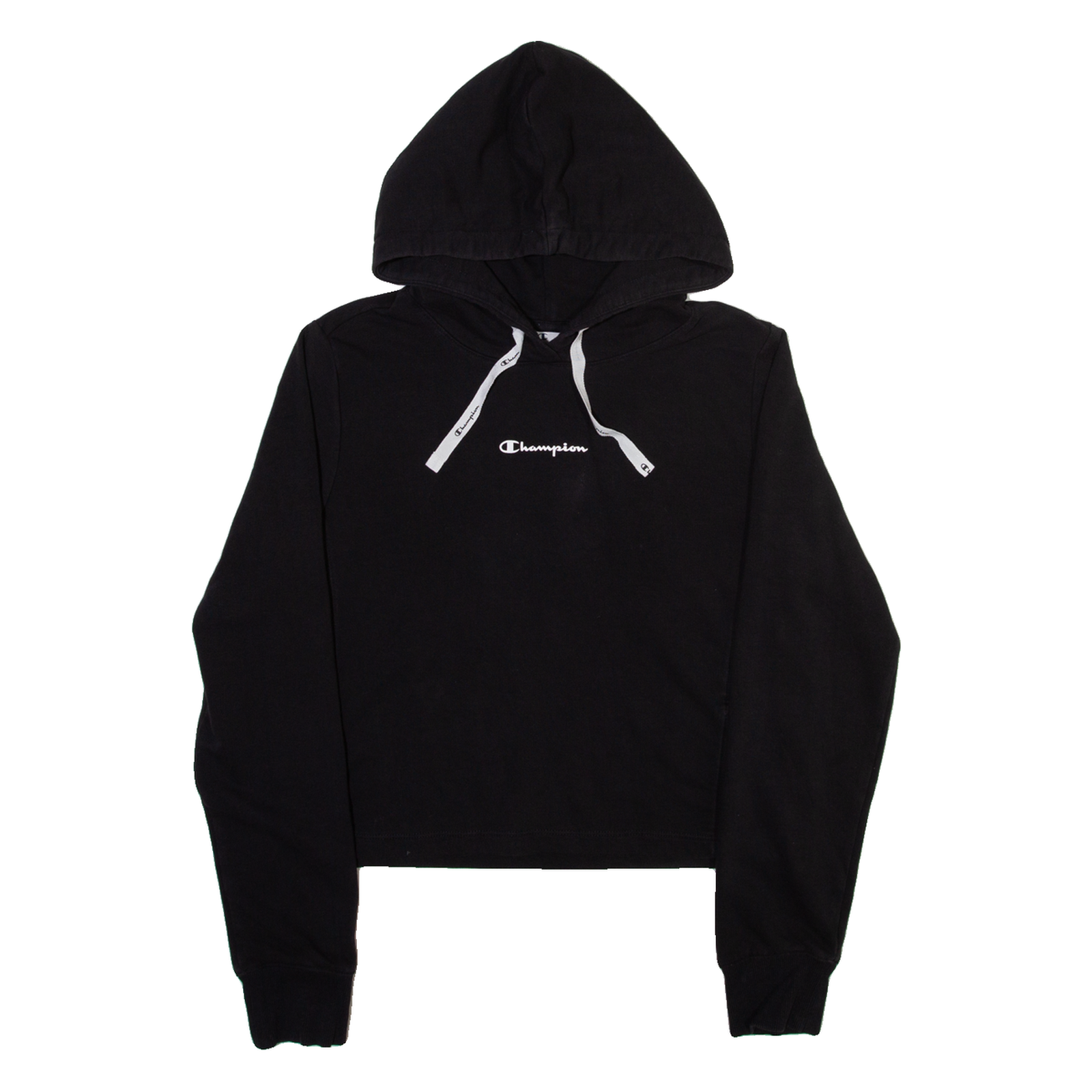 CHAMPION Cropped Womens Black Hoodie L Refurbished - N/A refurbished available on Cerqular
