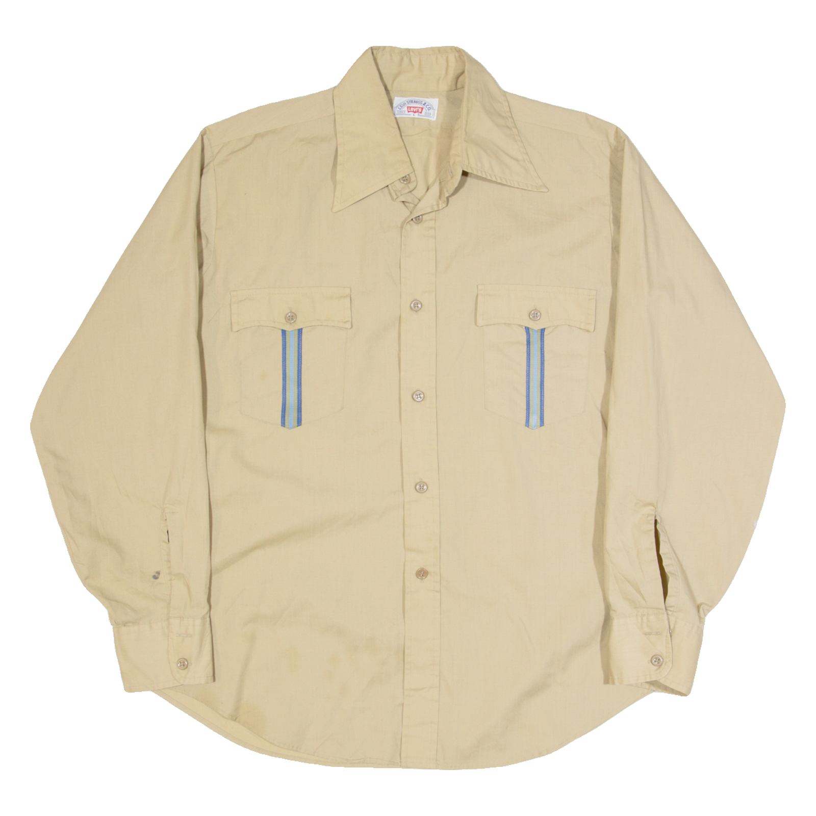 Buy LEVI'S Mens Plain Shirt Beige 90s Long Sleeve L Refurbished - $28.59 LEVI'S Mens Plain Shirt Beige 90s Long Sleeve L Refurbished - N/A refurbished available on Cerqular